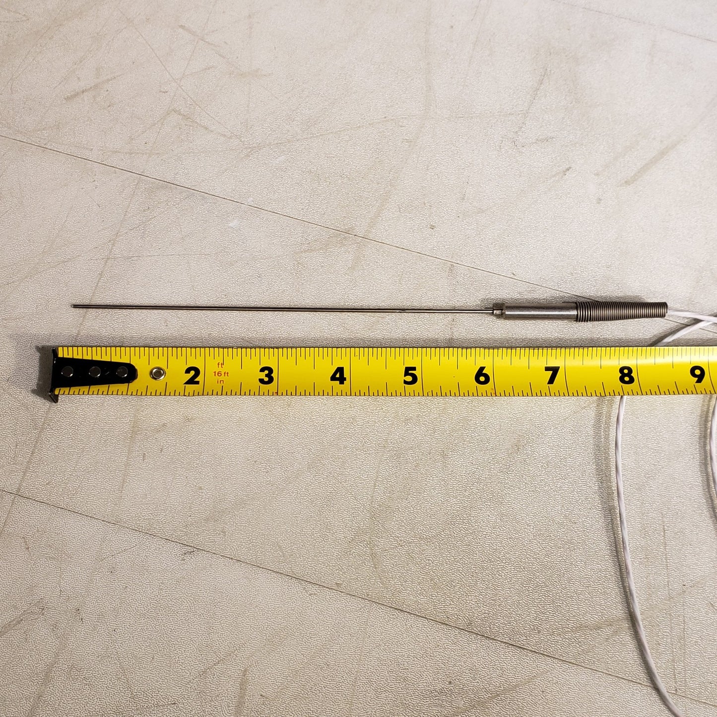 RTD 3-Wire Thermocouple Temperature Sensor Probe Stainless Steel w/ Relief Coil