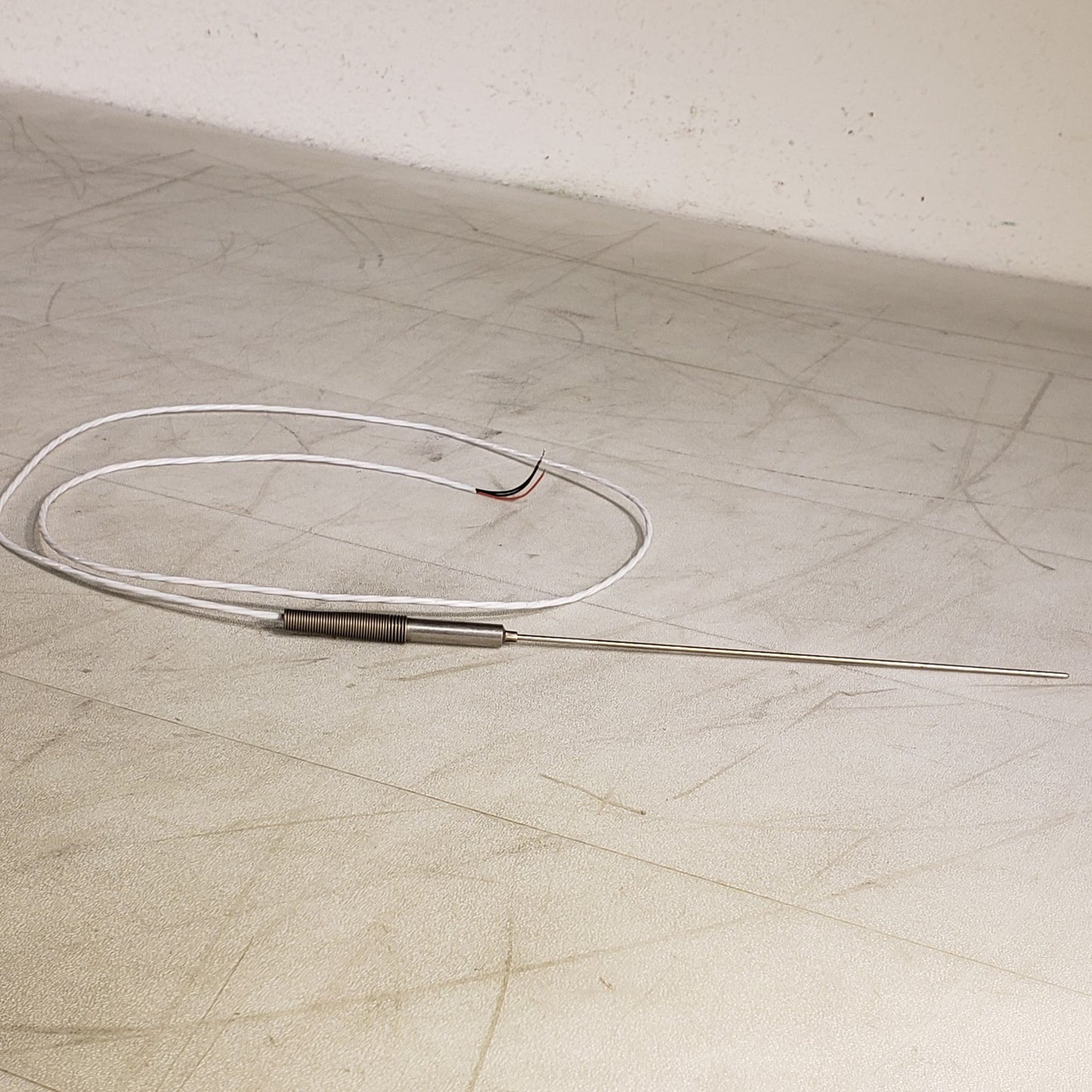 RTD 3-Wire Thermocouple Temperature Sensor Probe Stainless Steel w/ Relief Coil