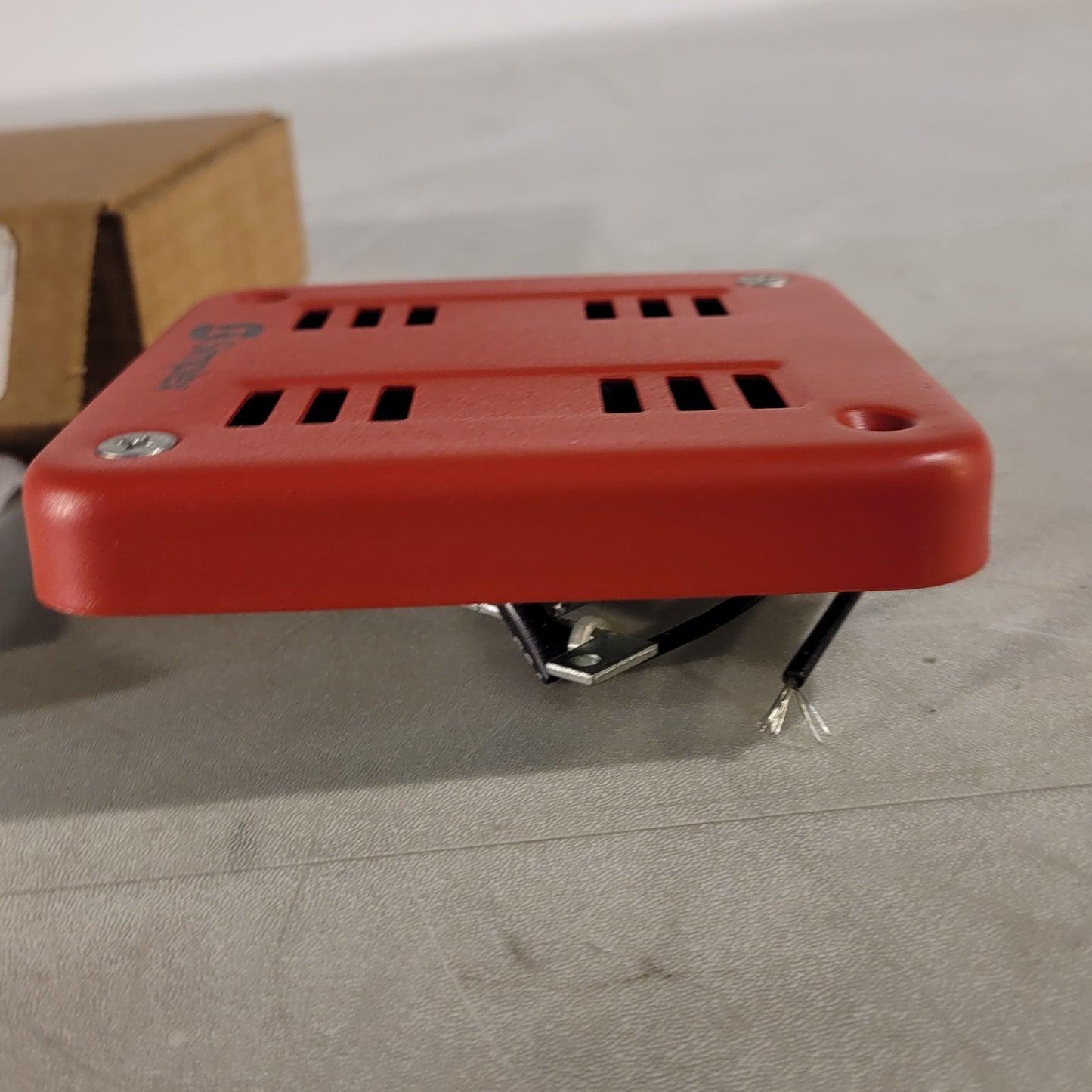 Simplex 2901-9553 Surface Horn Mechanism For Fire Alarm Red Vintage