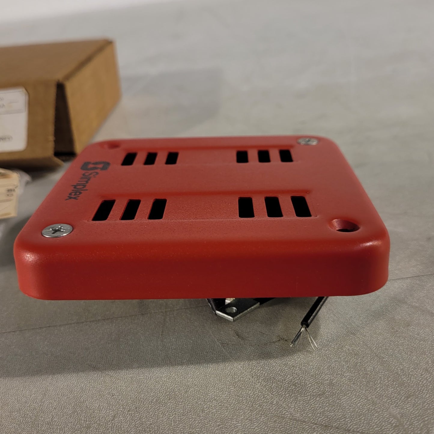 Simplex 2901-9553 Surface Horn Mechanism For Fire Alarm Red Vintage