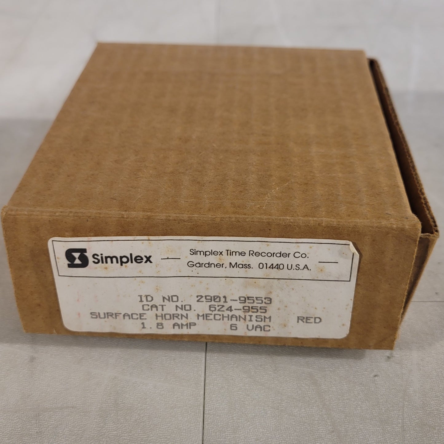 Simplex 2901-9553 Surface Horn Mechanism For Fire Alarm Red Vintage