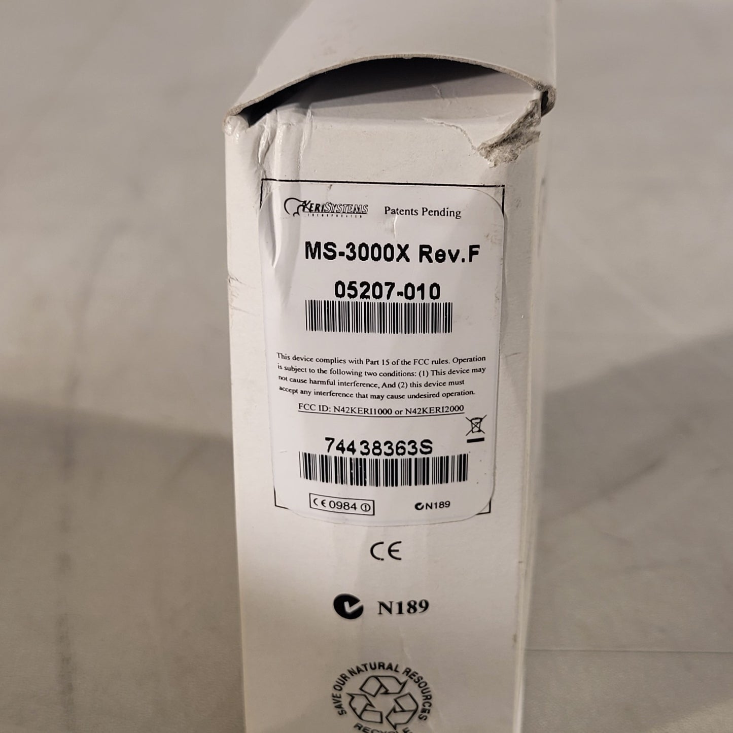 Keri MS-3000X Rev F MicroStar Proximity Reader Standard Audio Tone ID Card