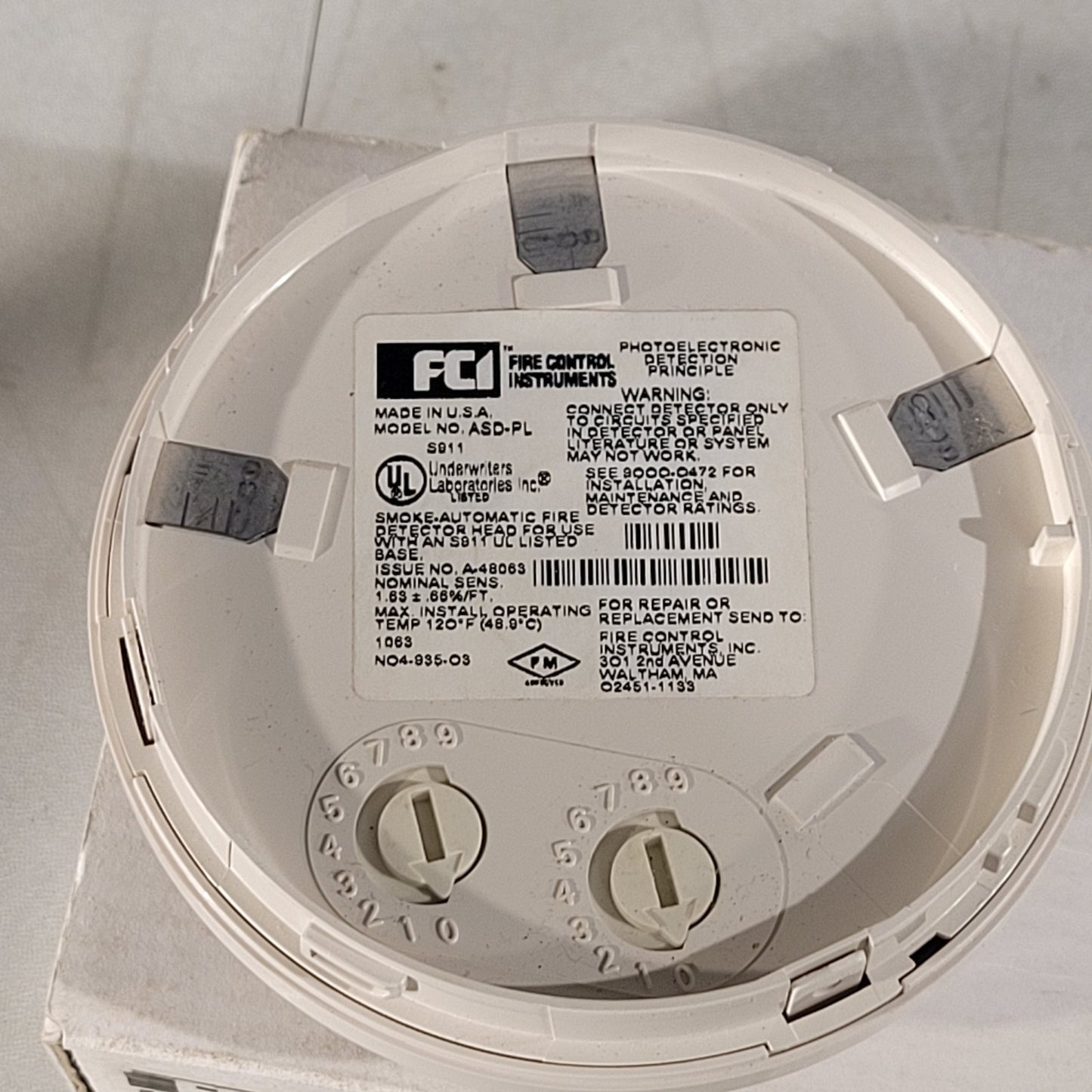 Gamewell-FCI ASD-PL Photoelectric Fire Detector For Indoor Use