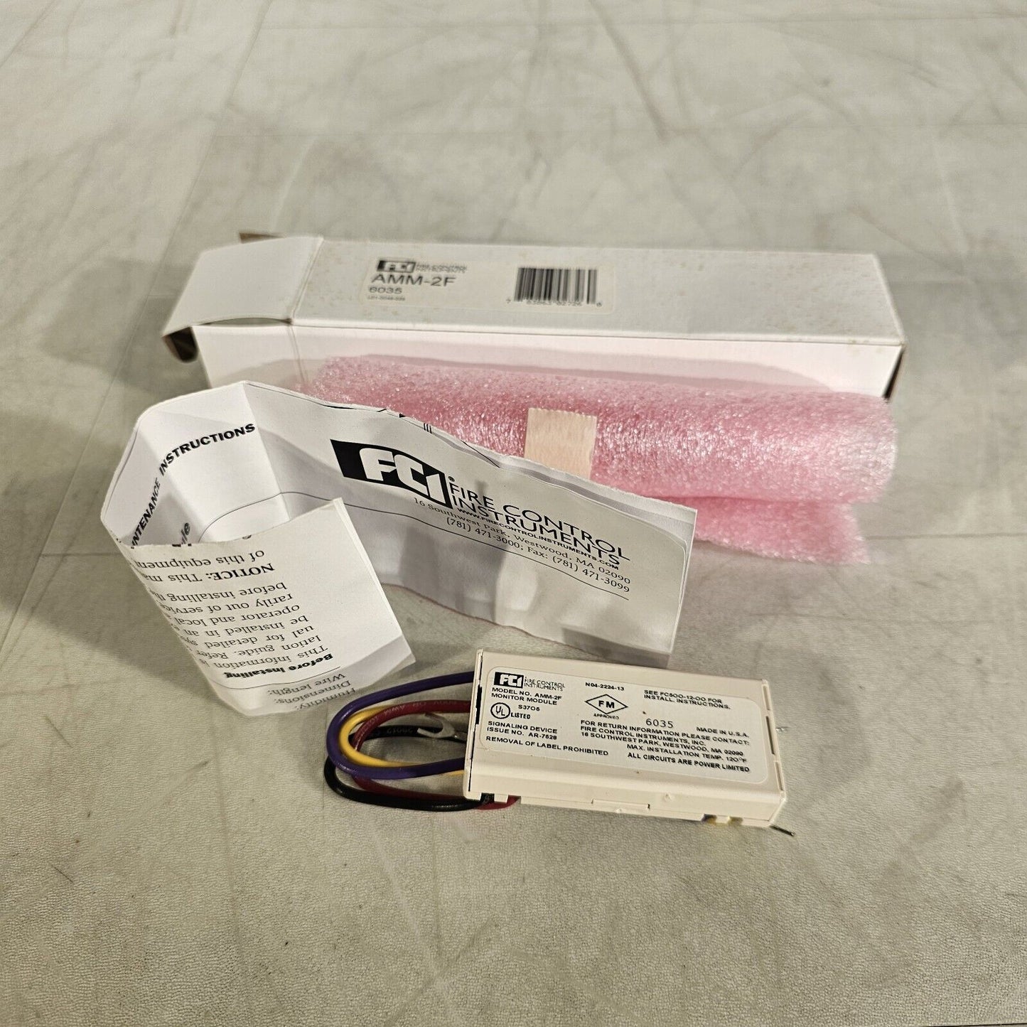Gamewell-FCI AMM-2F Fire Alarm Monitor Module - White Honeywell