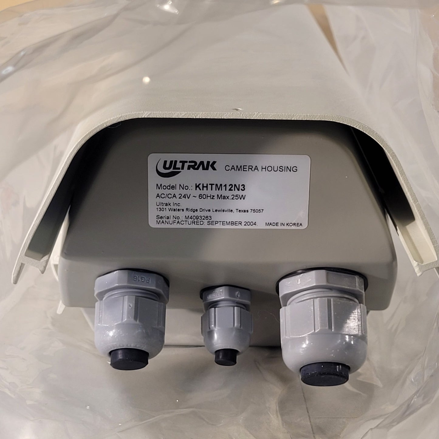 Ultrak KHTM12N 12" Camera Enclosure Camera Housing With Installation Manual
