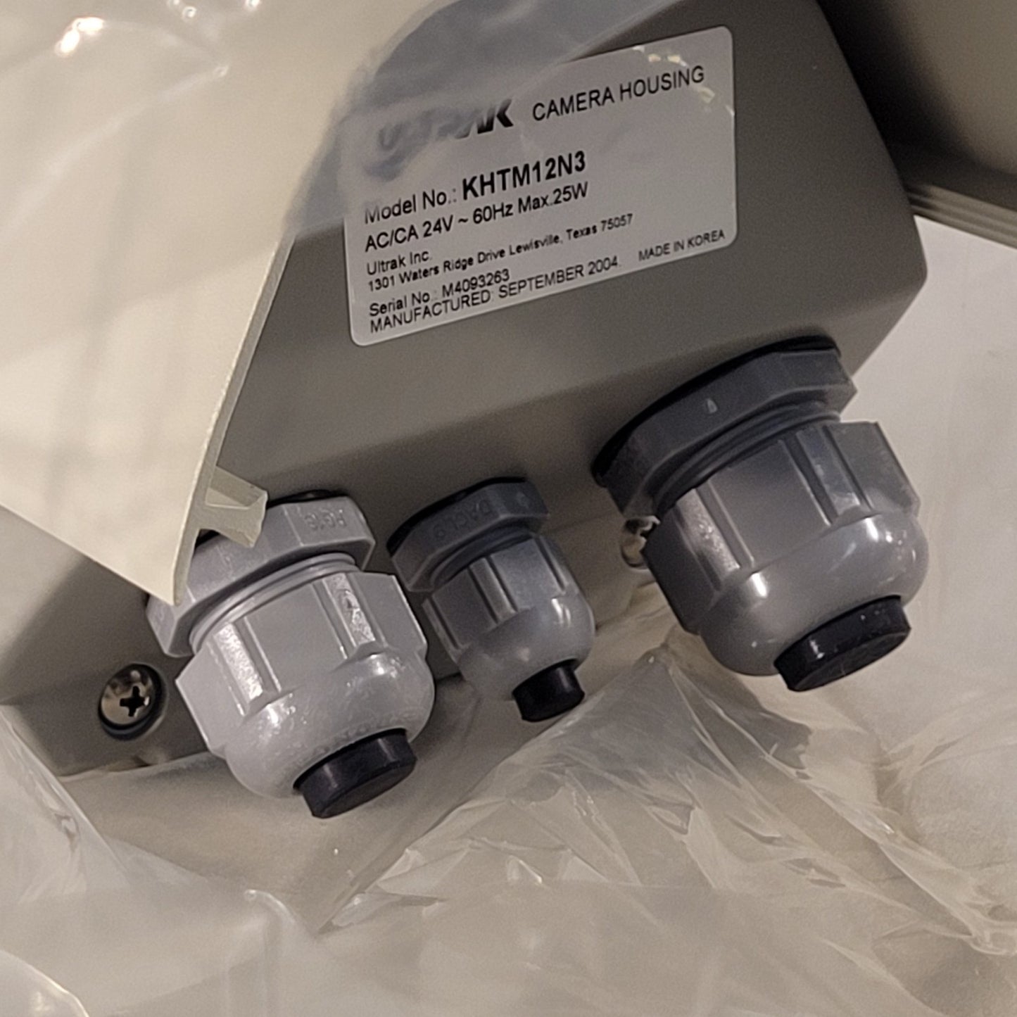 Ultrak KHTM12N 12" Camera Enclosure Camera Housing With Installation Manual