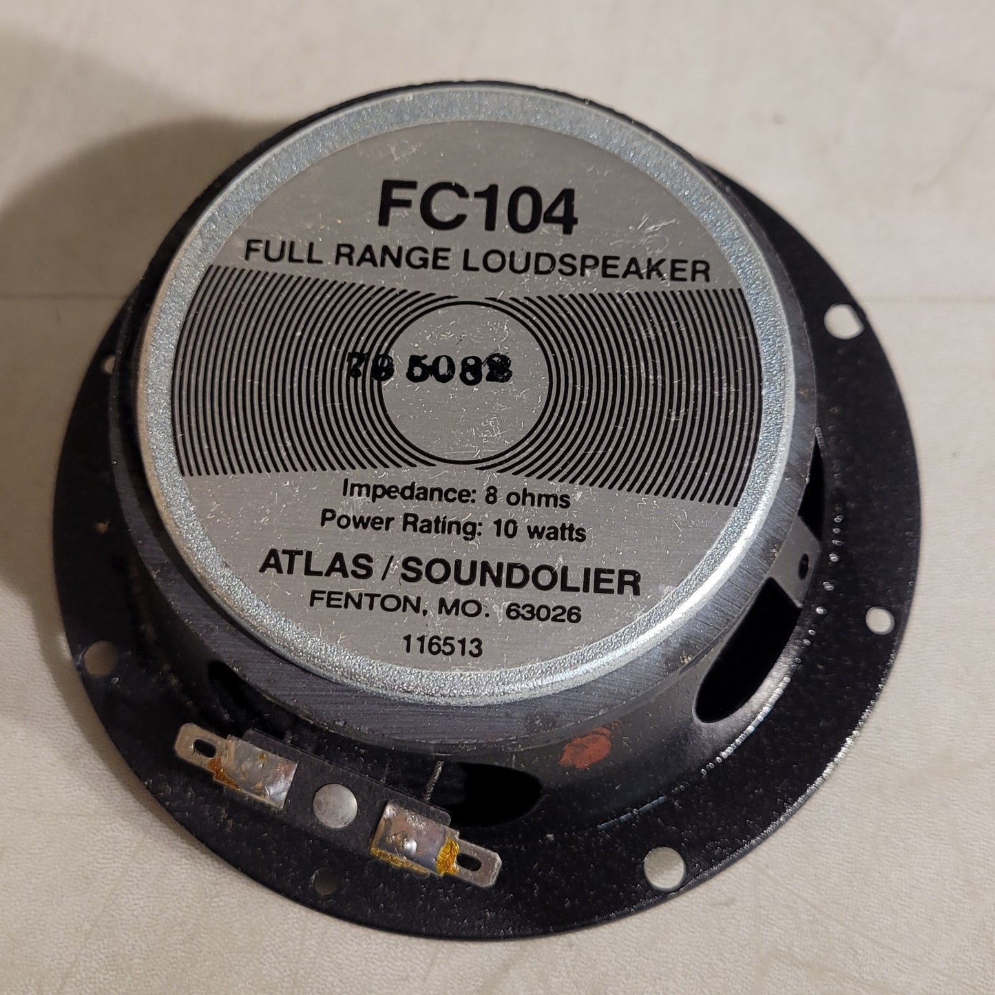 Atlas Soundolier FC104 Full Range Loudspeaker 4" I Ceiling Speaker 8ohms 10watts