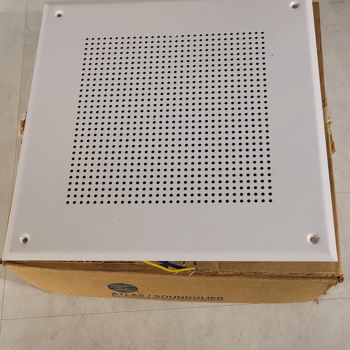 Atlas Soundolier 161-8 Ceiling Speaker with White Mounting Plate 8" Speaker