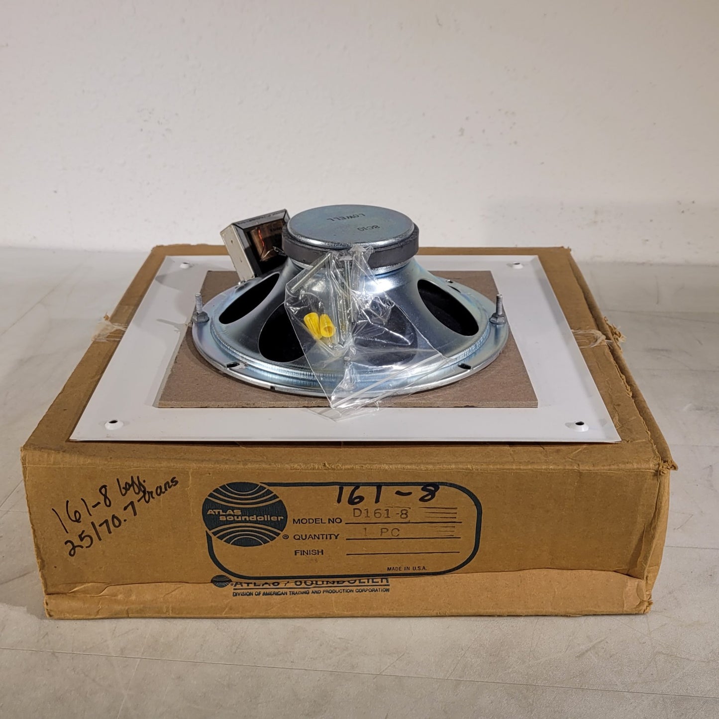 Atlas Soundolier 161-8 Ceiling Speaker with White Mounting Plate 8" Speaker