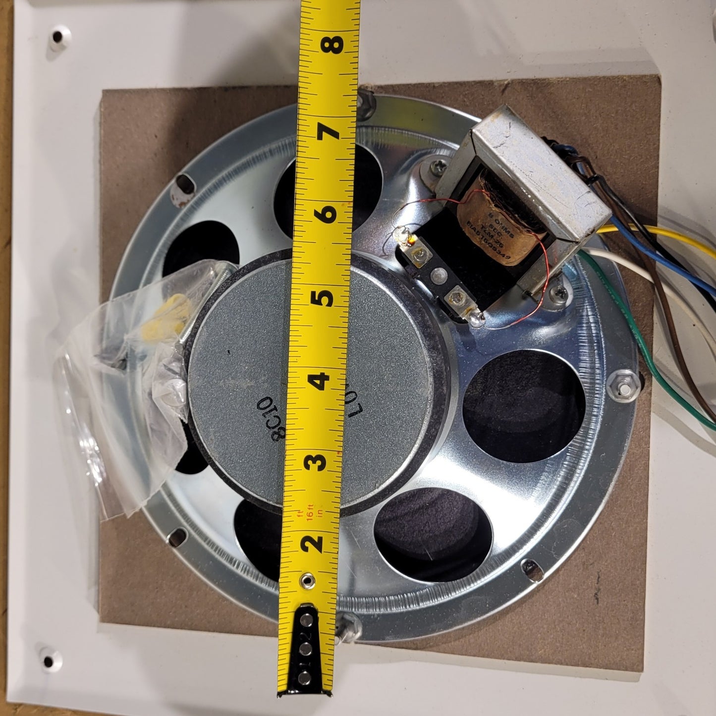 Atlas Soundolier 161-8 Ceiling Speaker with White Mounting Plate 8" Speaker
