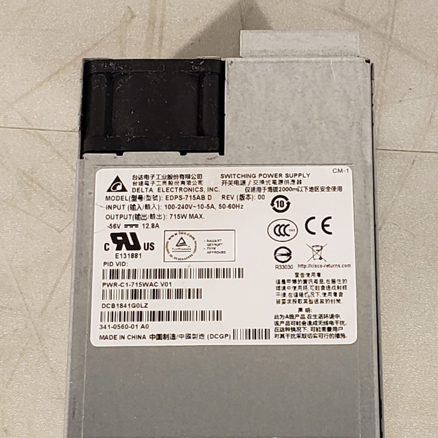 Delta Electronics EDPS-715AB D 715W PWR-C1-715WAC V01 Switching Power Supply