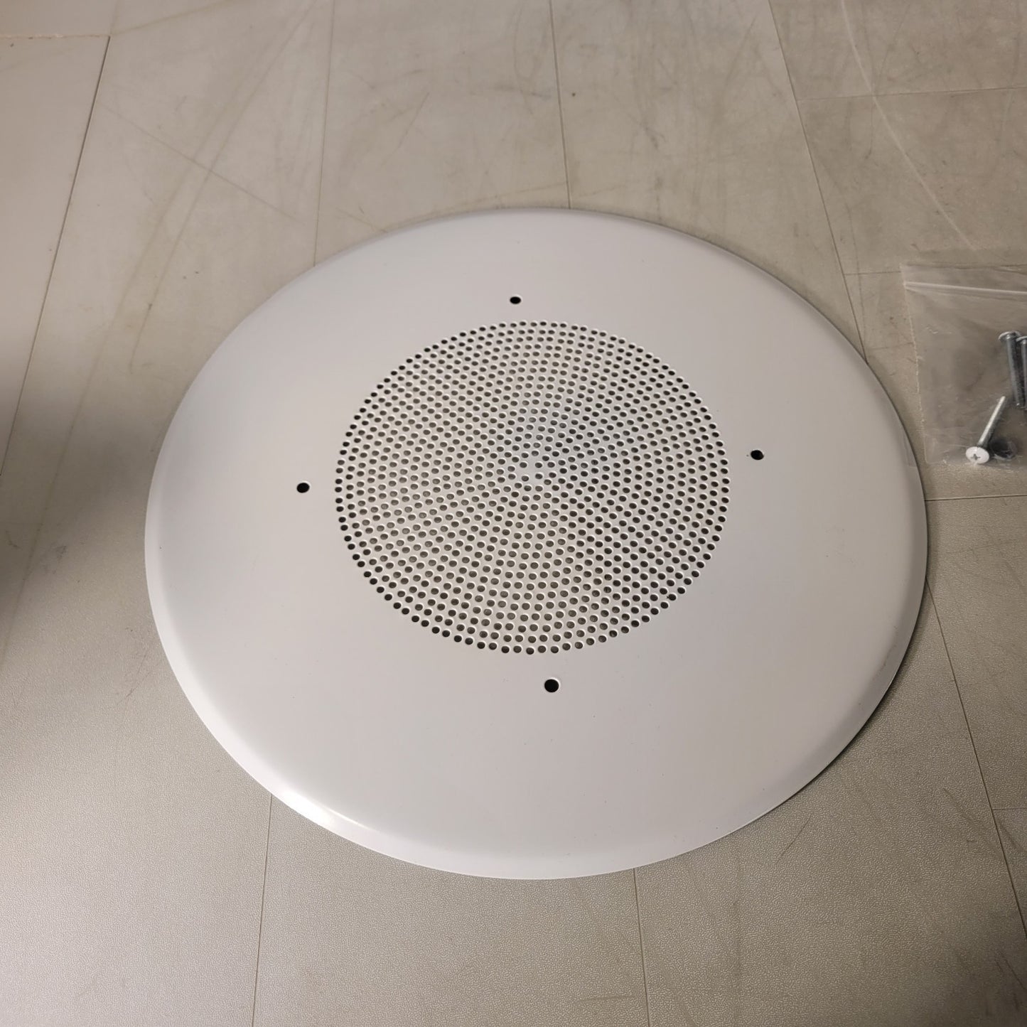 General Purpose 8" Speaker Baffle White with Hardware Cover