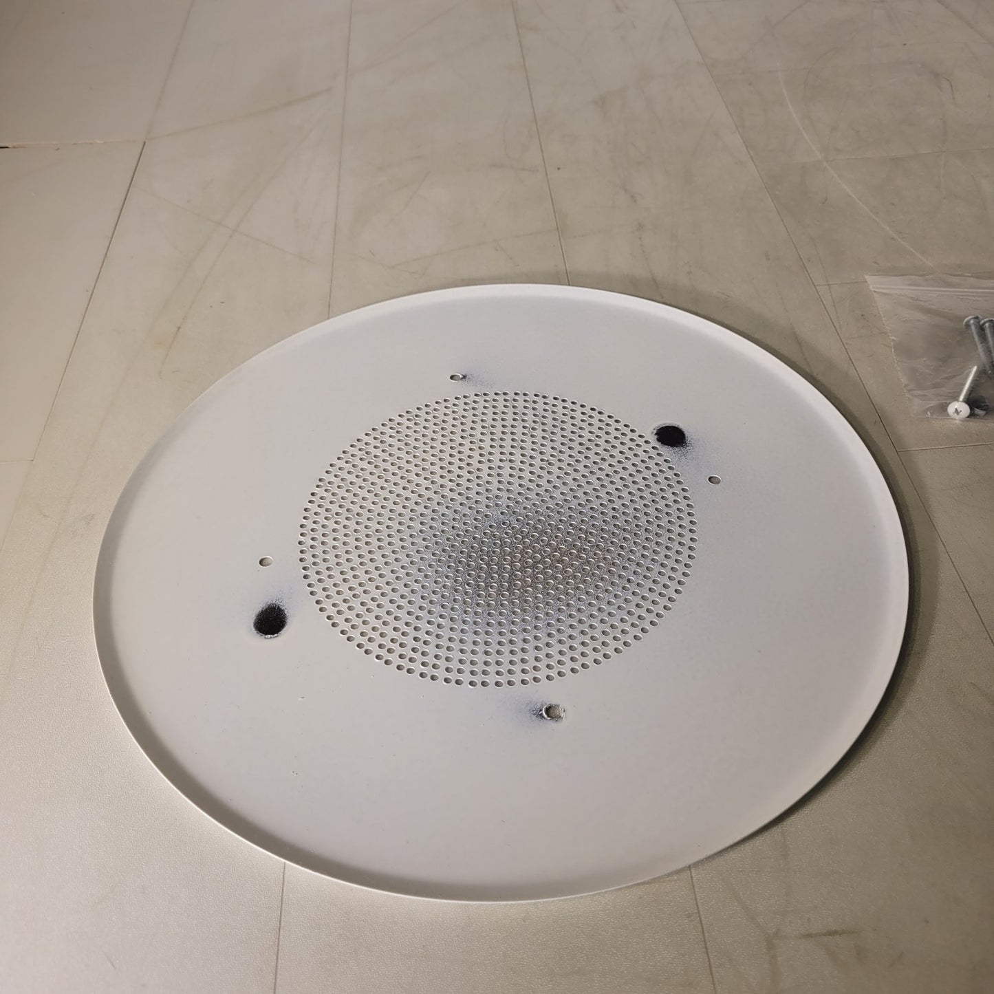 General Purpose 8" Speaker Baffle White with Hardware Cover