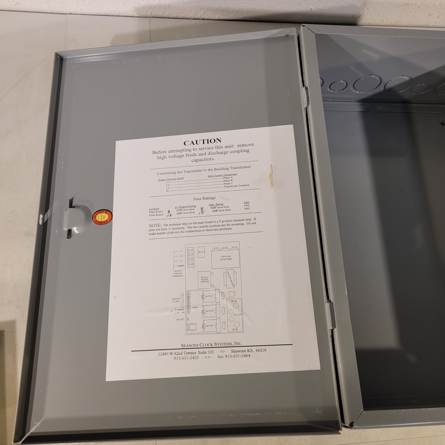 SCS A121806 A Electrical Box 18" × 12" × 6-1/2" Gray Seasonal Clock Systems
