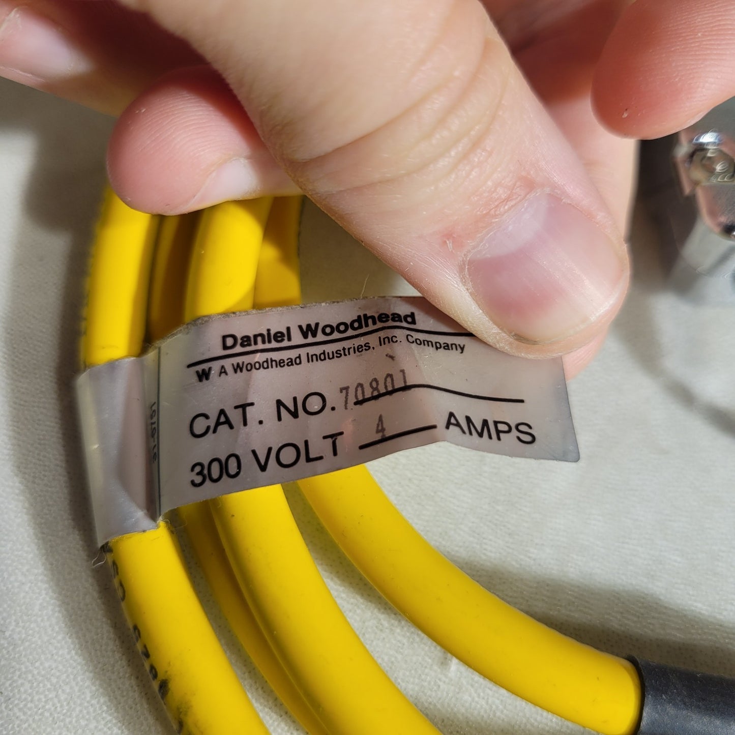 Daniel Woodhead 70801 6-Pole Female Connector & 9-Pin D-Sub 5ft 300V 4 Amps
