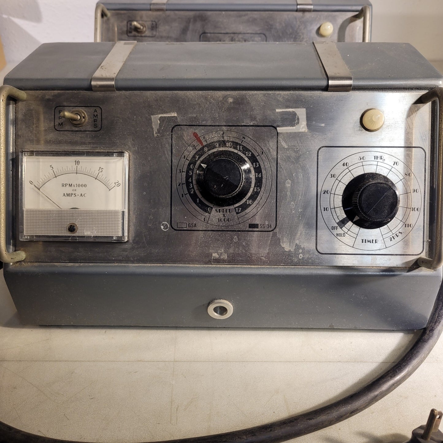 Vintage Lot of 2 Ivan Sorvall Super Speed Centrifuge SS4 Control Units FOR PARTS