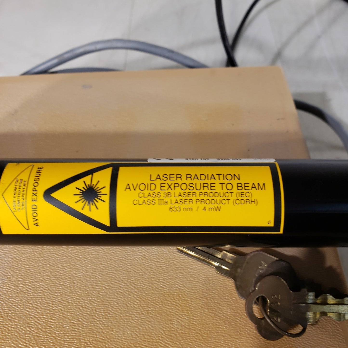 Uniphase Laser And Power Supply 1201-1 Input 115V 0.12A 1101P 633nm 4mW