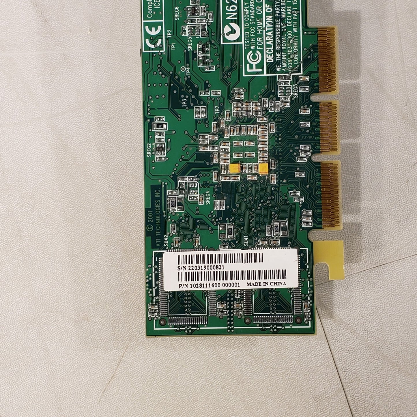 ATI E-G012-01-3614(B) (VCS3-3) AGP DVI Video Card