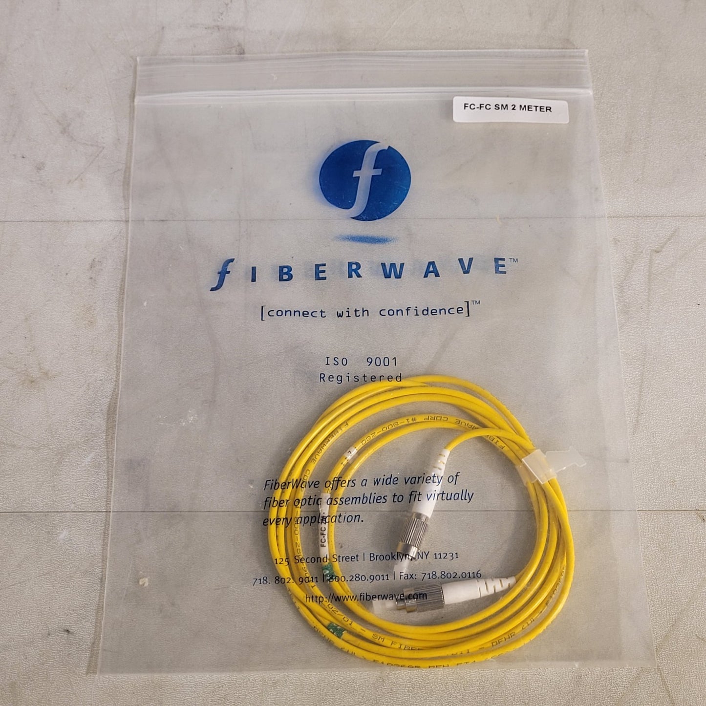 Fiberwave FC-FC SM 2 METER Fiber Optic Cable 6ft ISO 9001 Single Mode