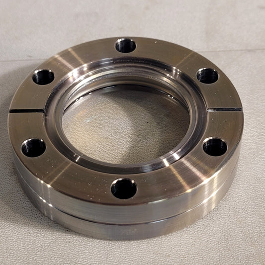 Huntington 2.75" CF Conflat Glass Viewport DN35CF Ultra High Vacuum 1-5/8" Port
