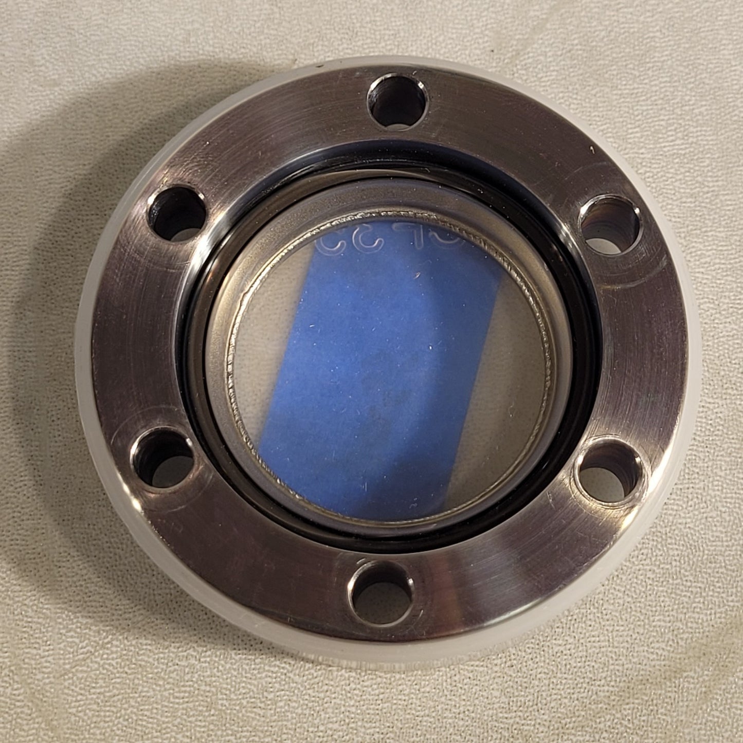 Huntington 2.75" CF Conflat Glass Viewport DN35CF Ultra High Vacuum 1-5/8" Port