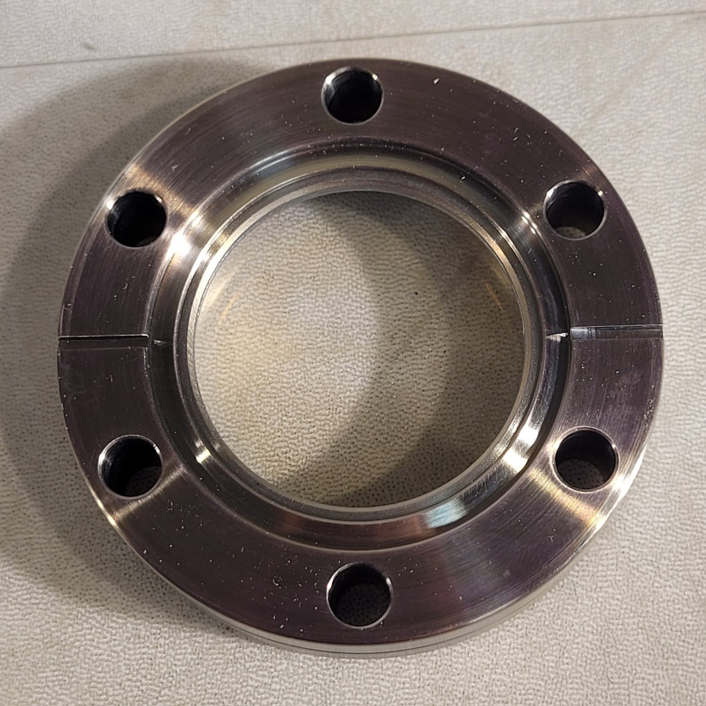 Huntington 2.75" CF Conflat Glass Viewport DN35CF Ultra High Vacuum 1-5/8" Port