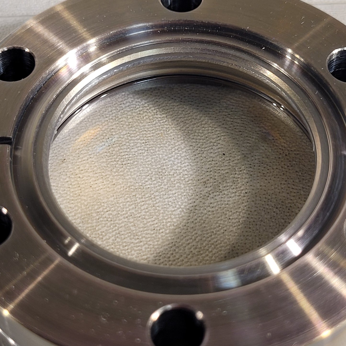 Huntington 2.75" CF Conflat Glass Viewport DN35CF Ultra High Vacuum 1-5/8" Port