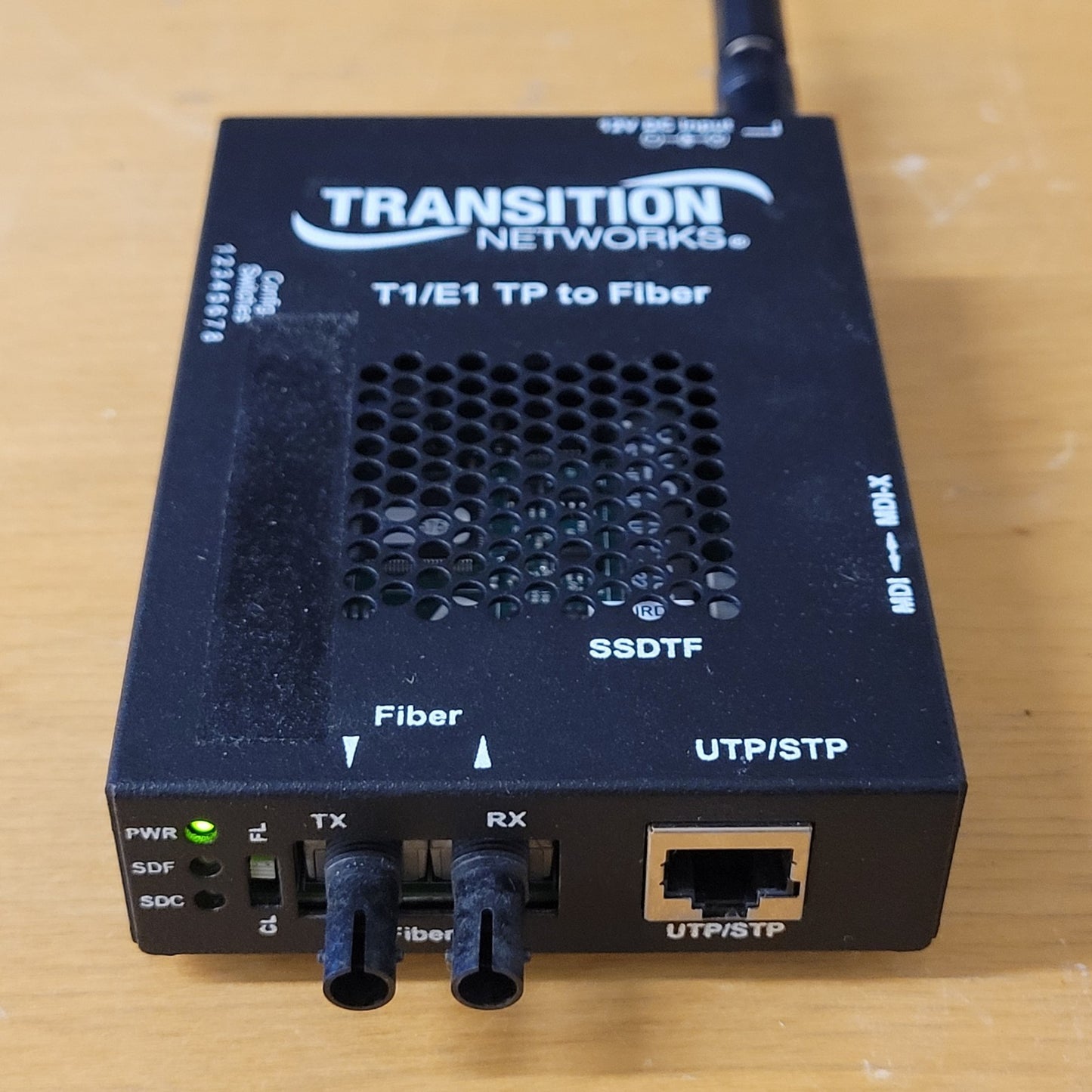 Transition Networks T1/E1 TP to Fiber Media Converter SSDTF1027-120