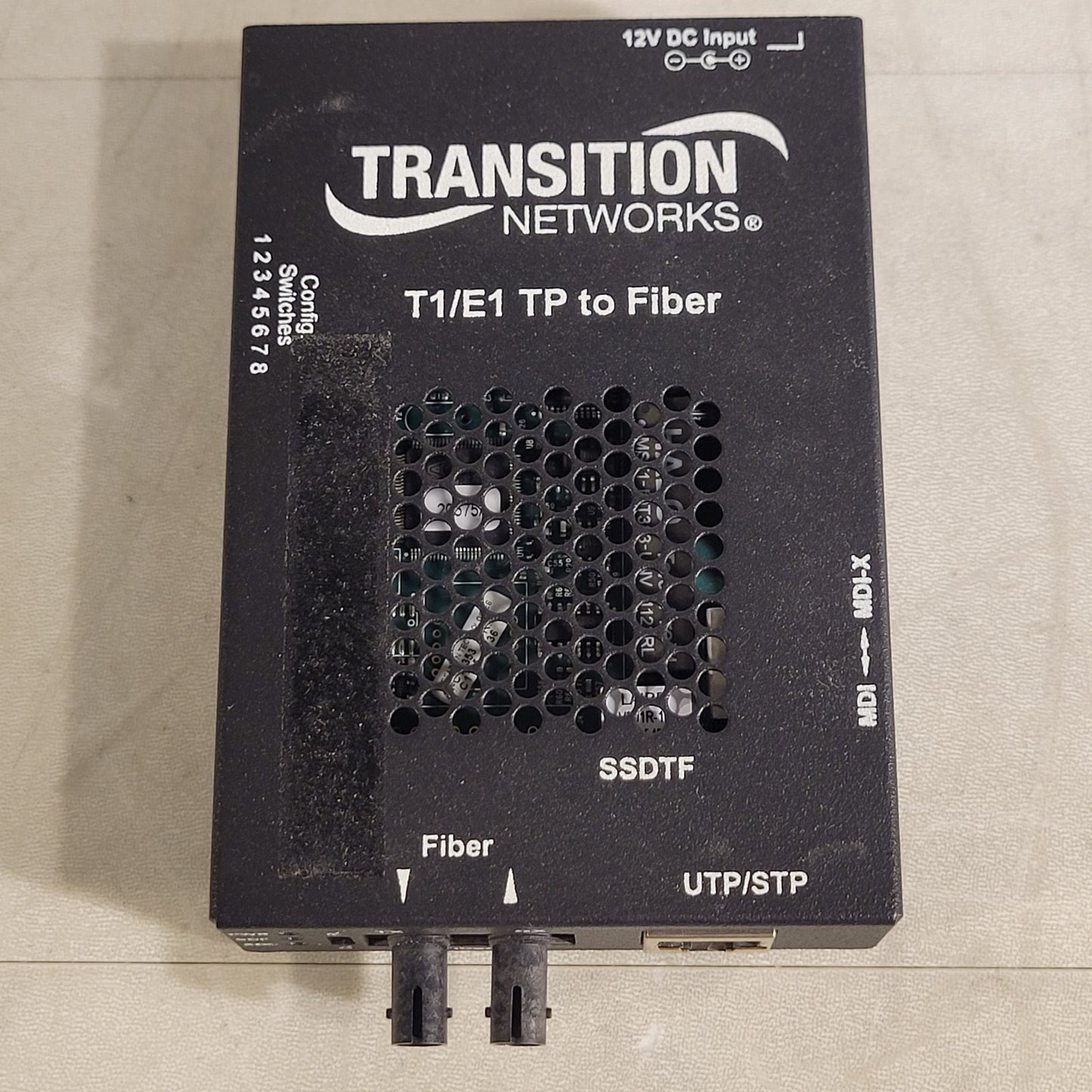 Transition Networks T1/E1 TP to Fiber Media Converter SSDTF1027-120