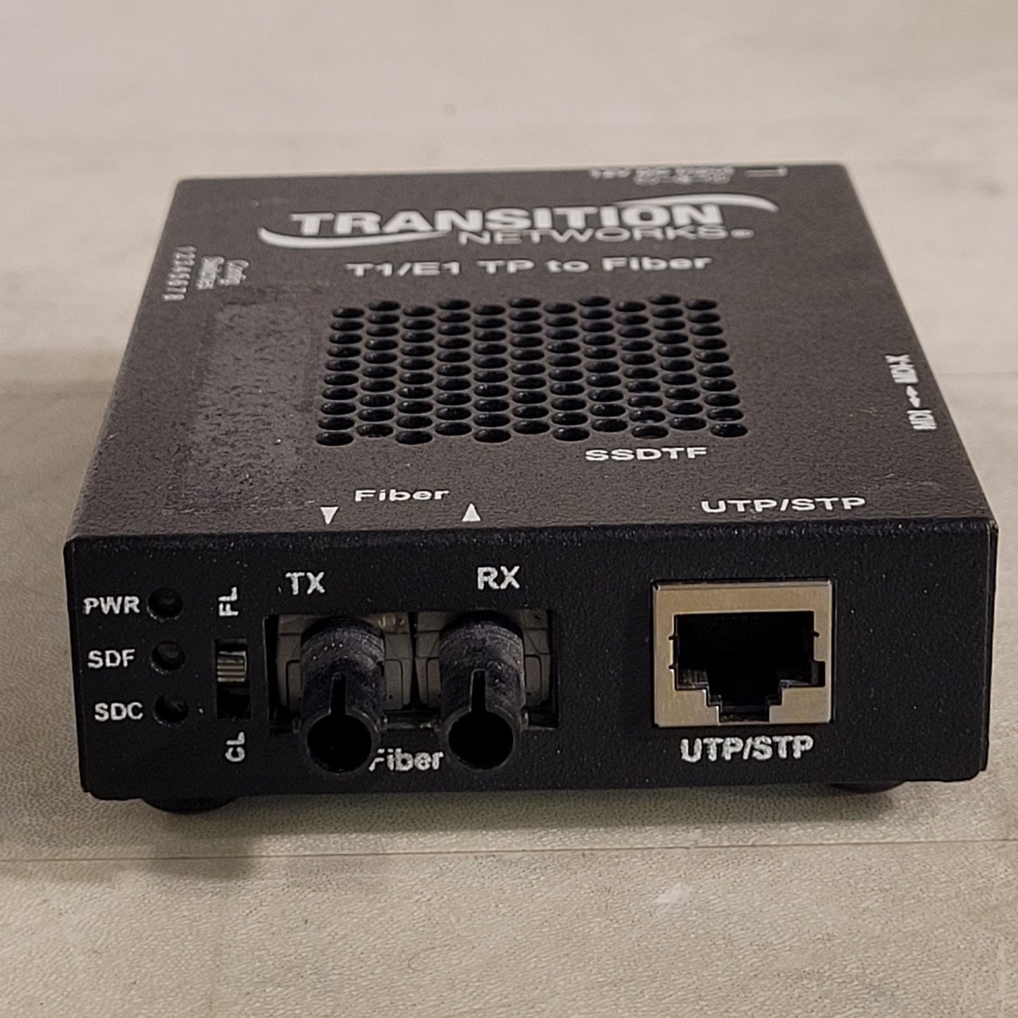 Transition Networks T1/E1 TP to Fiber Media Converter SSDTF1027-120