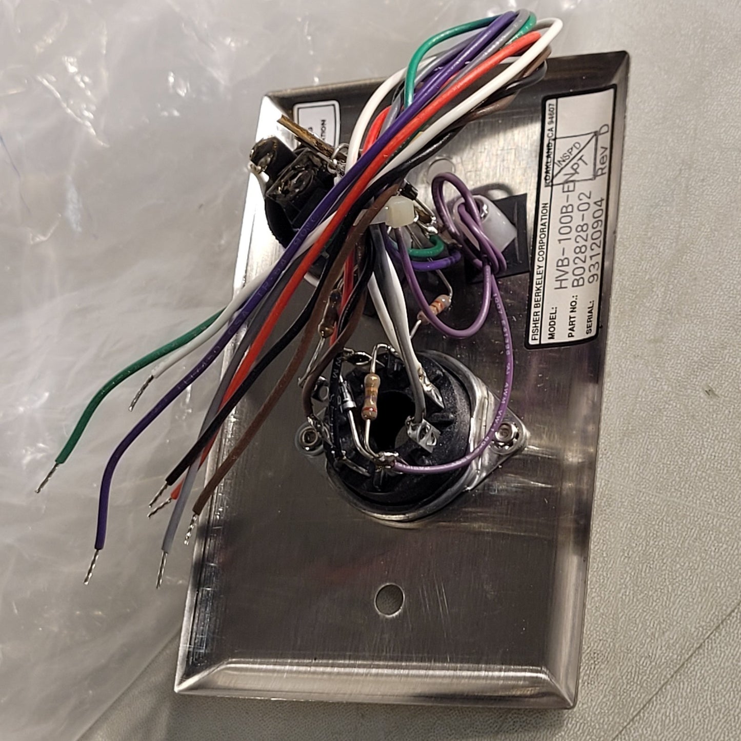 Ektacom HVB-100B Bedside Patient Station B02828-02 Rev D Call Reset Button