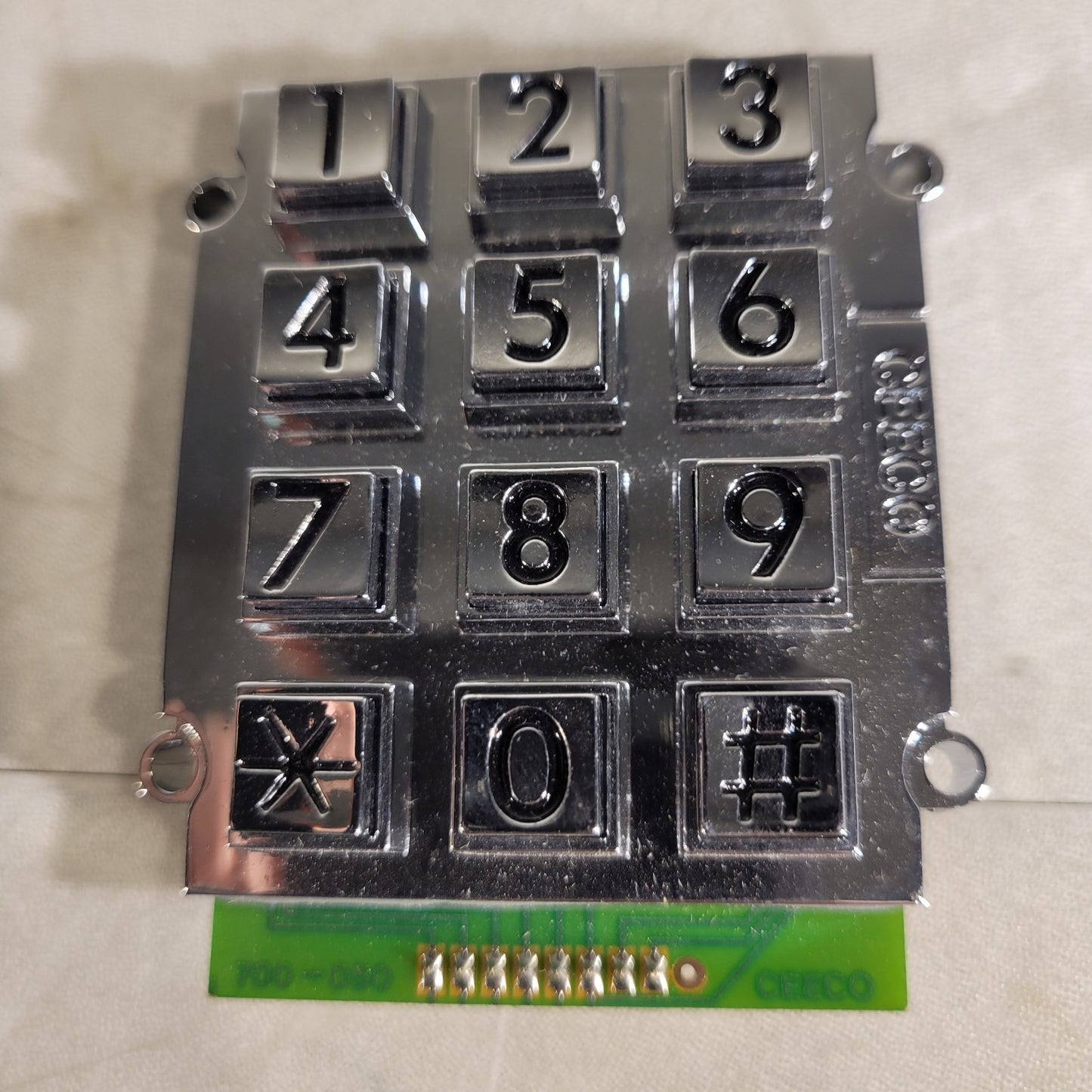Ceeco 700-050 Key Pad Silver Replacement Keypad Metal Mechanical