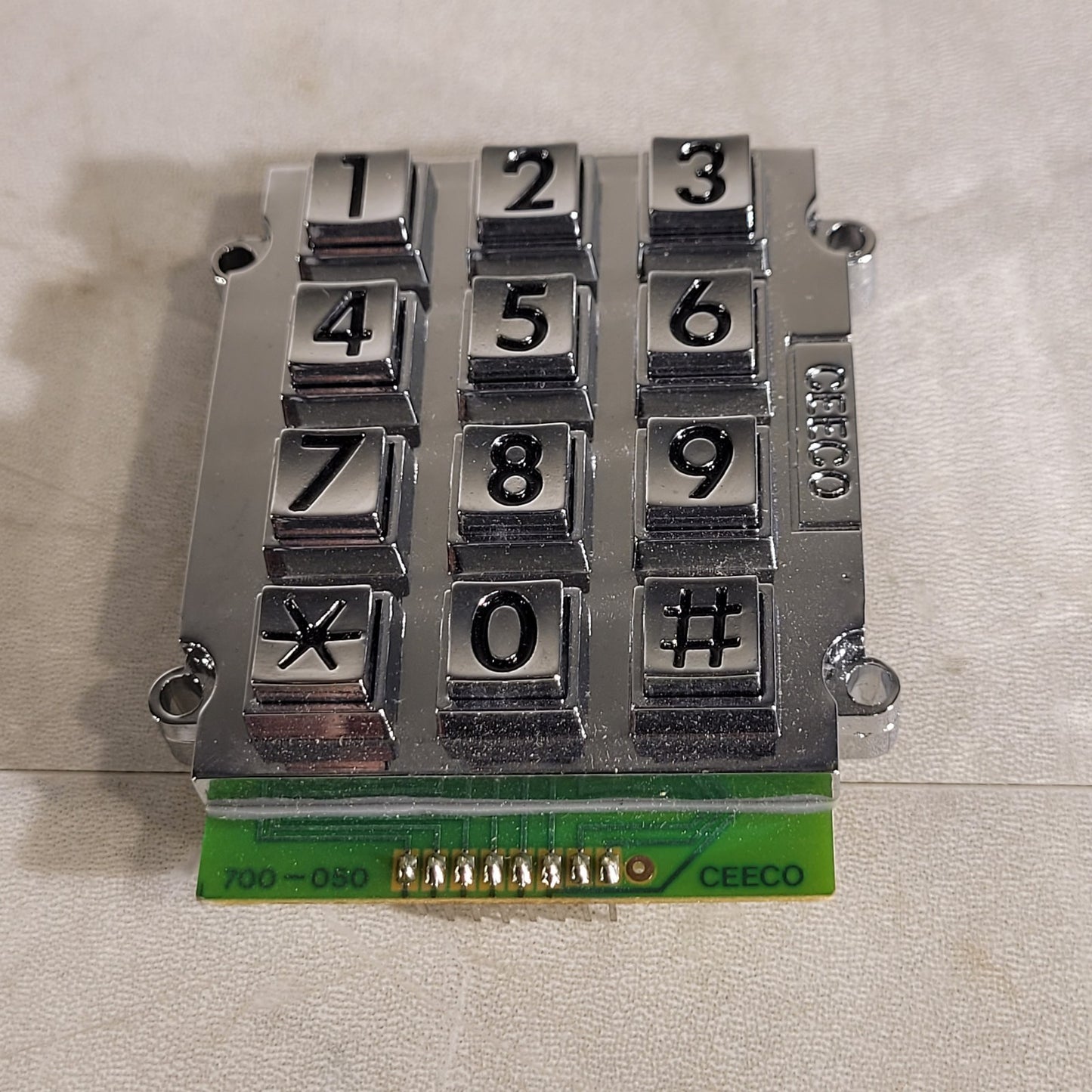 Ceeco 700-050 Key Pad Silver Replacement Keypad Metal Mechanical