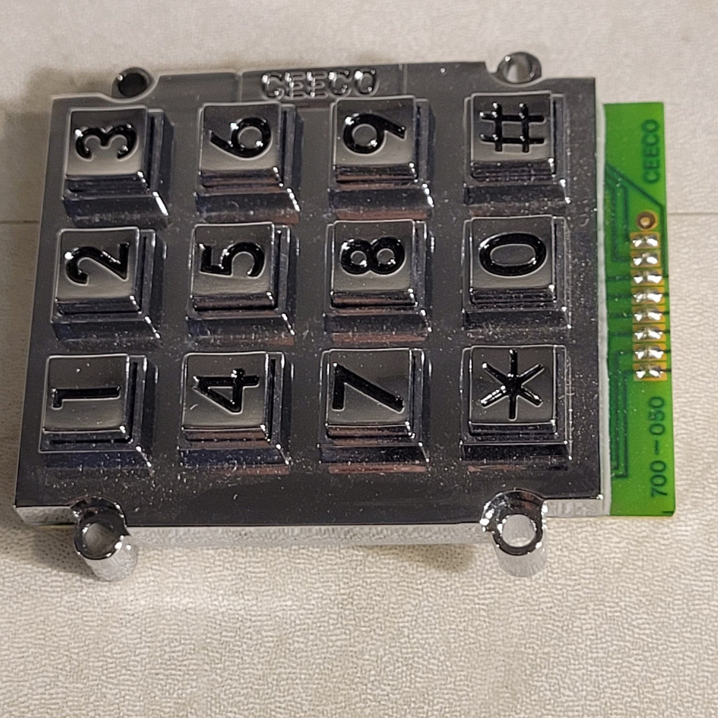 Ceeco 700-050 Key Pad Silver Replacement Keypad Metal Mechanical