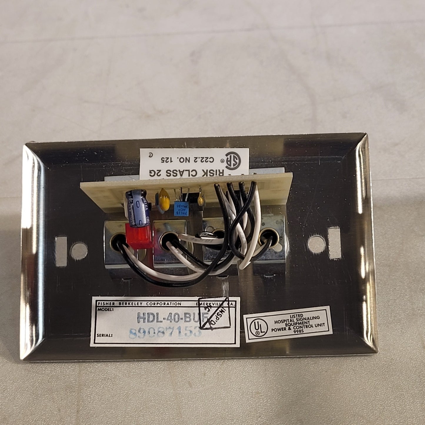 Fisher Berkeley HDL-40-BU Hospital Red Yellow White Signaling Lights 4-Light