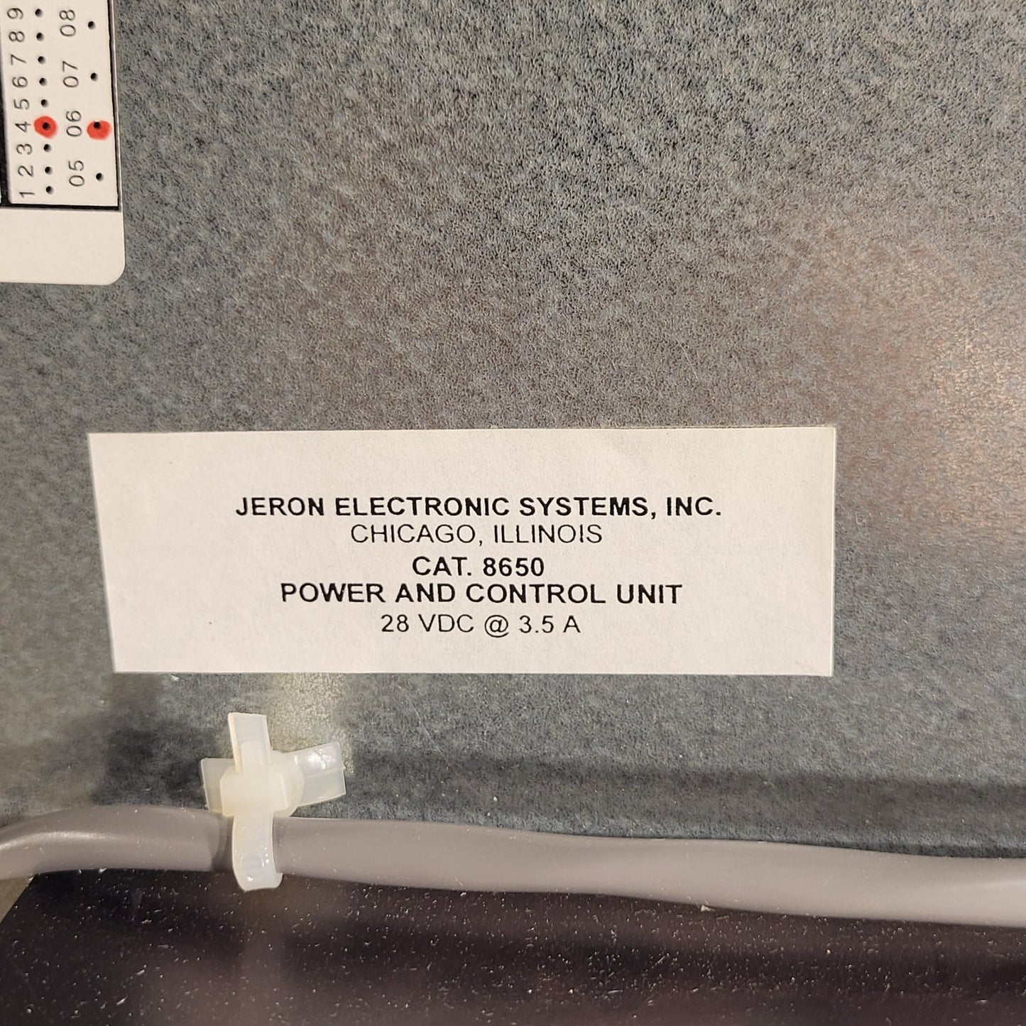 Jeron 8650 Power Supply And Control Unit 28VDC 3.5A