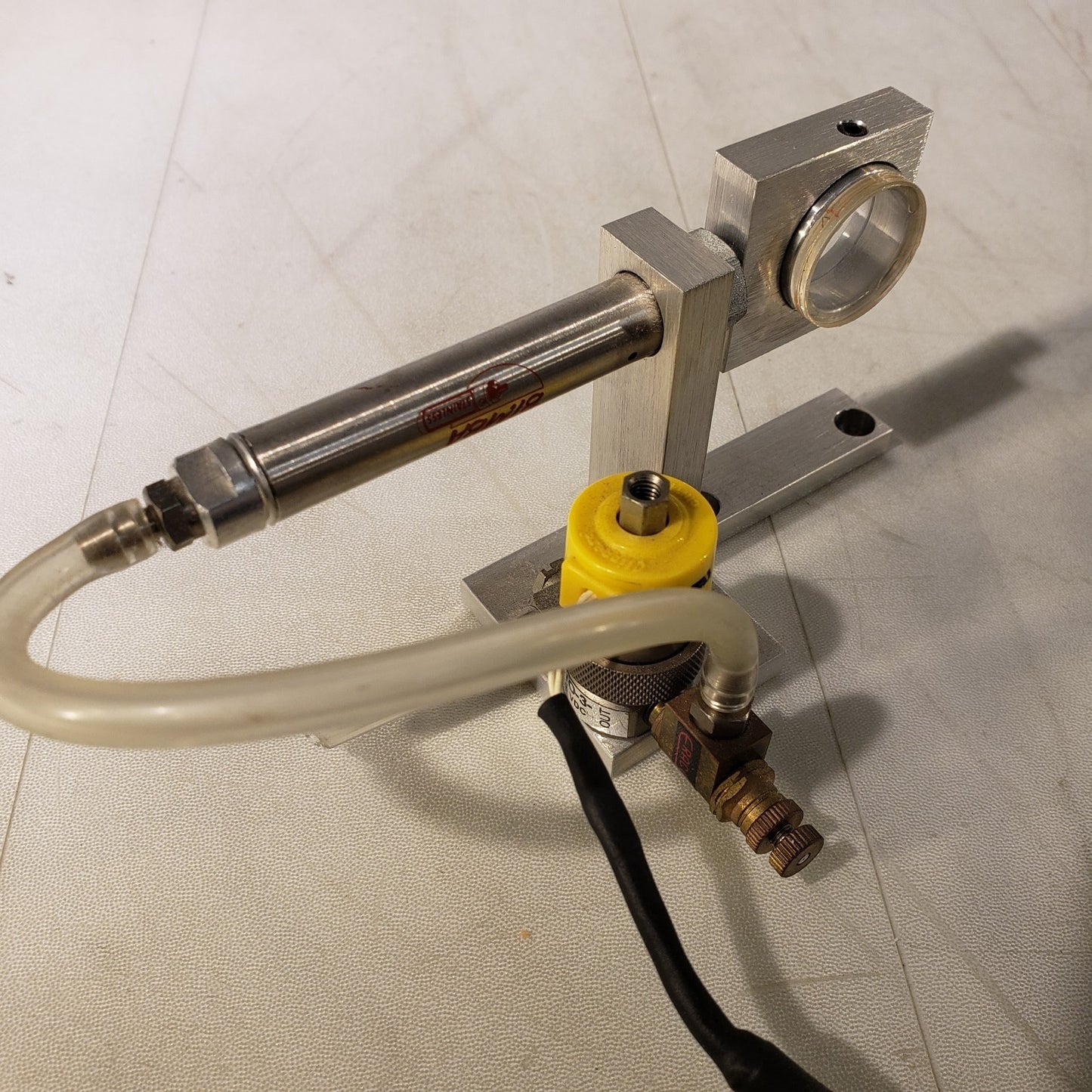 Filter Actuator Solenoid Clippard Evo-3-12 Custom Mount Bimba Cylinder 5-Pin DIN