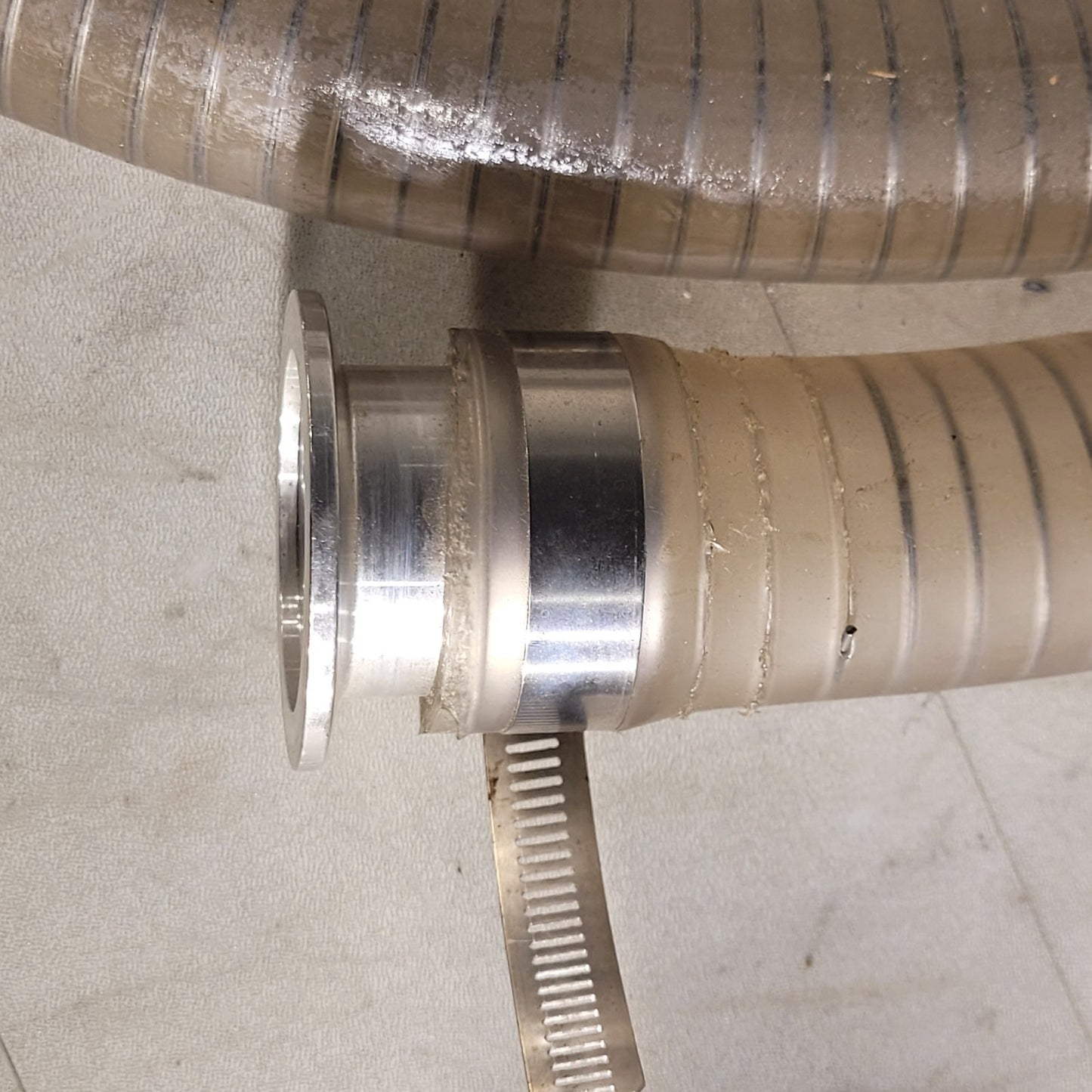 ISO KF40 NW40 Vacuum Hose 10ft 2.16" OD Metal Winding Reinforced High Vacuum UHV