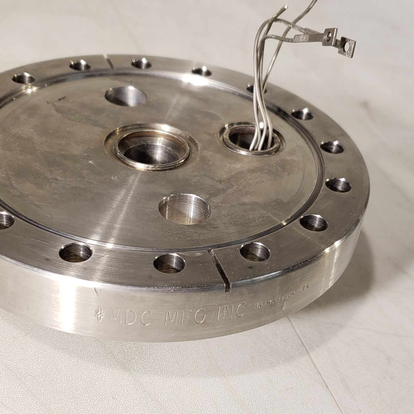 MDC 6" DN100CF Conflat Flange w/ 2x 1.33" Zero Length Adapter 3/4" Ultra Torr