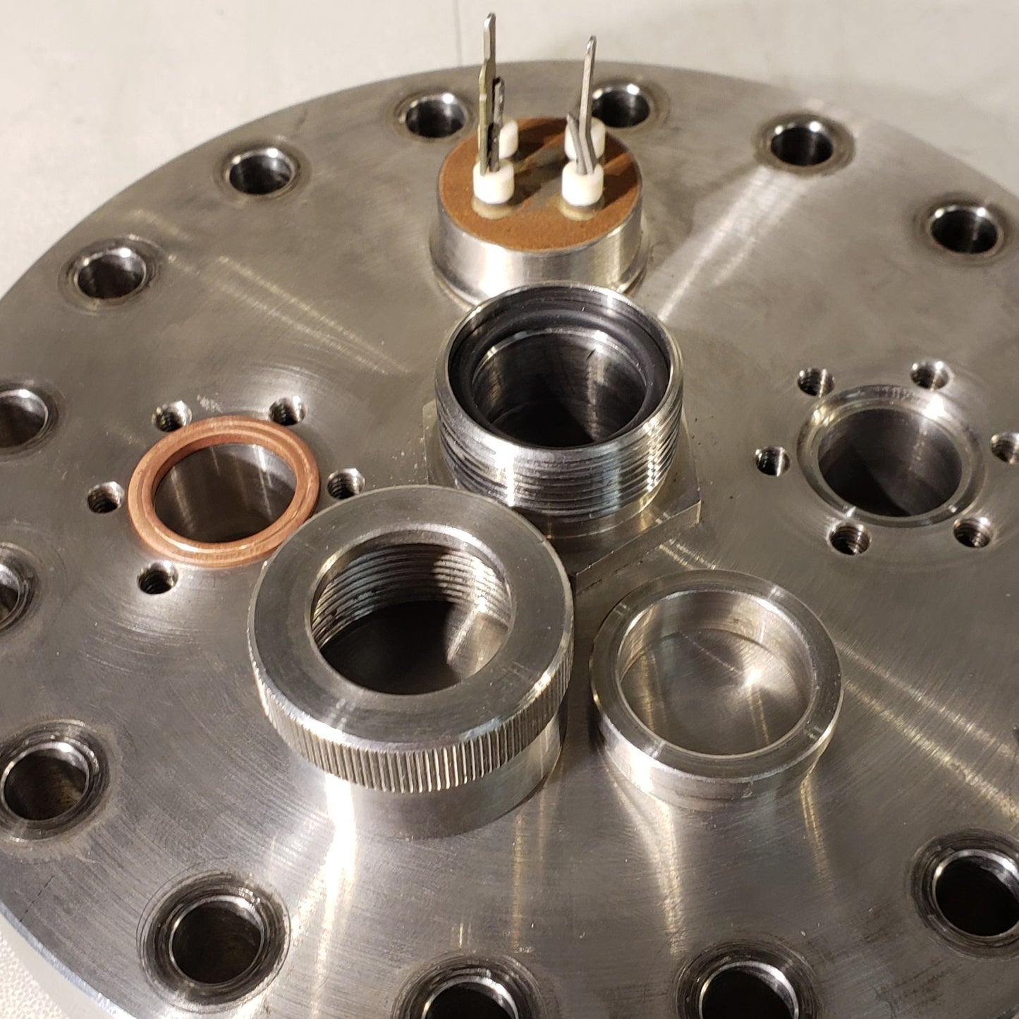 MDC 6" DN100CF Conflat Flange w/ 2x 1.33" Zero Length Adapter 3/4" Ultra Torr