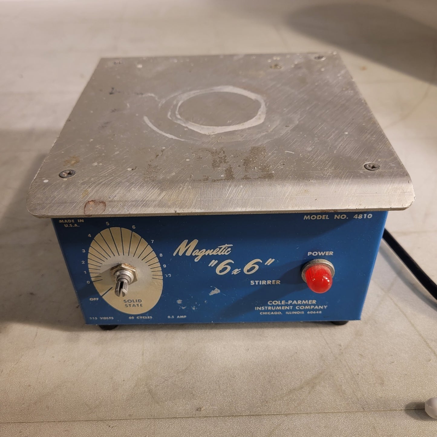 Cole Parmer 4810 Magnet 6x6 Solid State Stirrer 115V 60 Cycles 0.5A