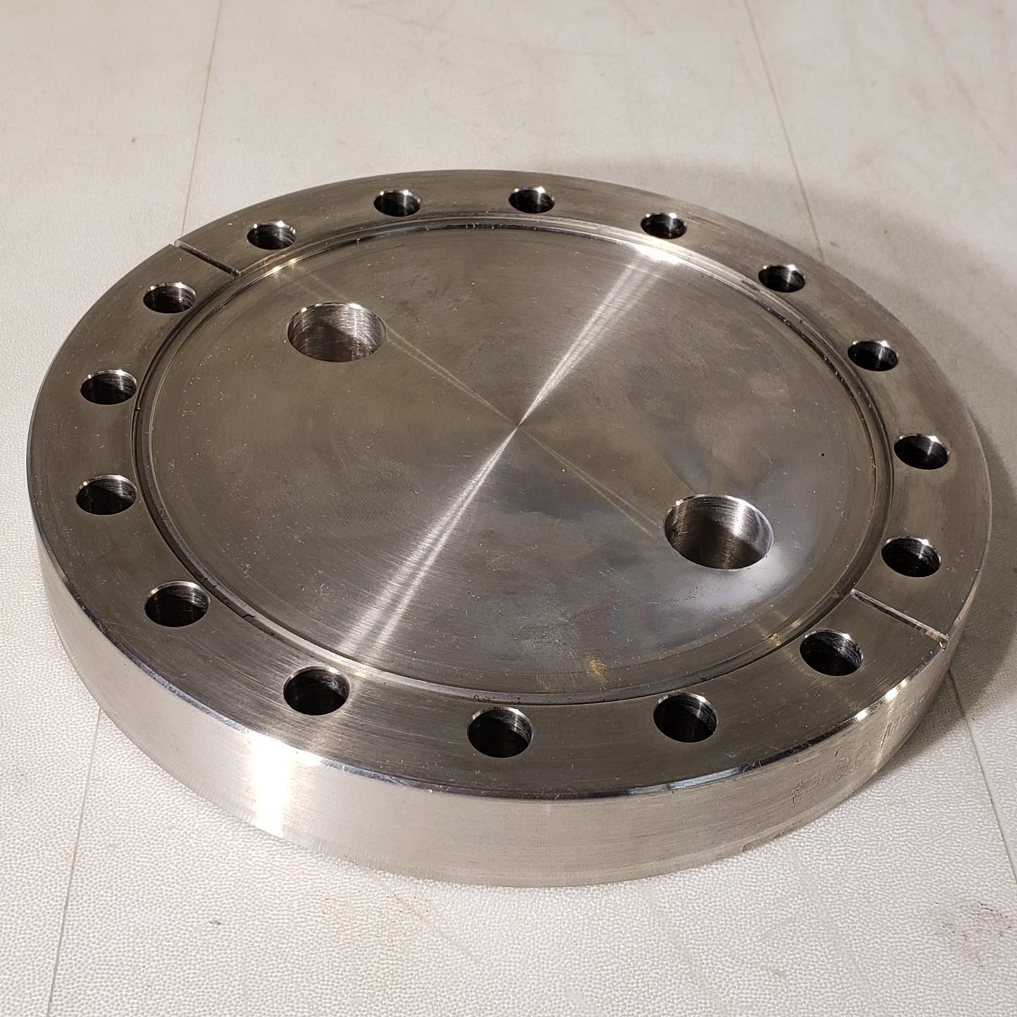 MDC Conflat 6" CF DN100CF Flange w/ 2x 1.33" DN16CF Zero Length Adapter UHV SS