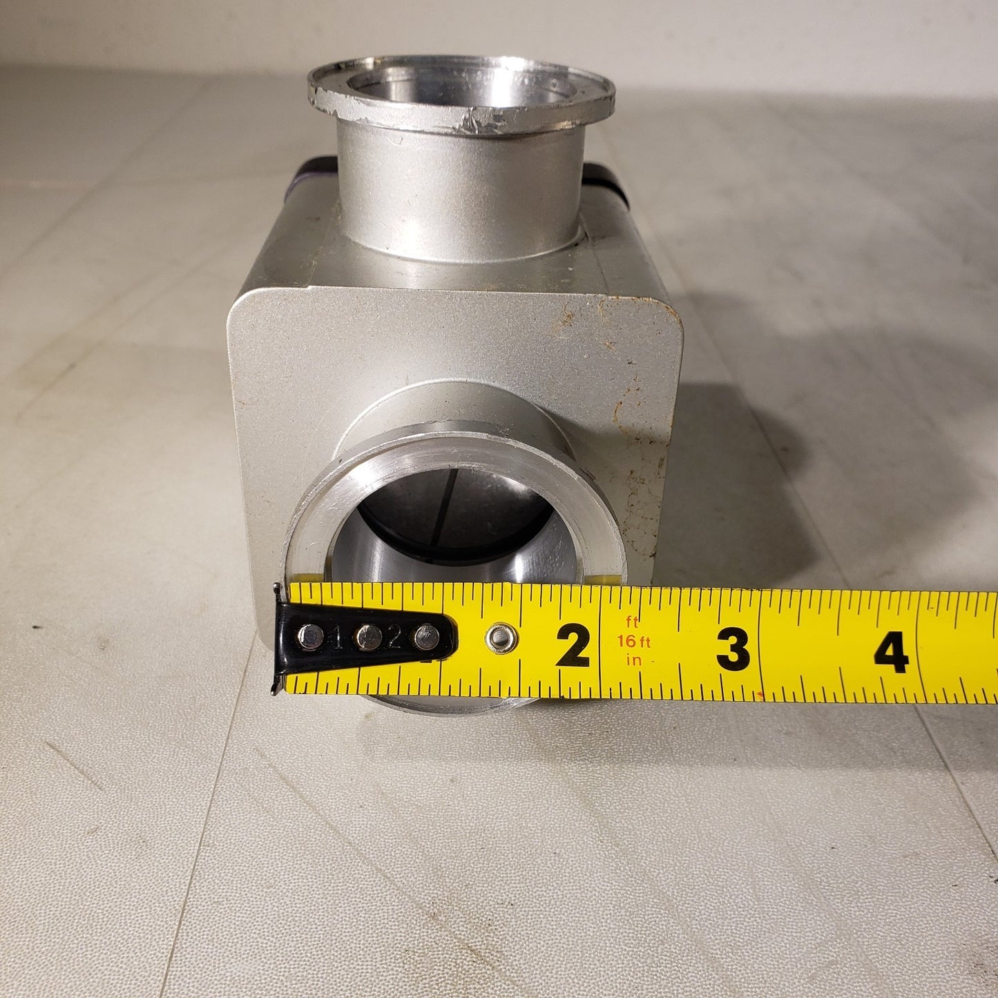 Varian KF40 NW40 1242-L5680-301 High Vacuum Spring Bellows Valve Fitting Angle