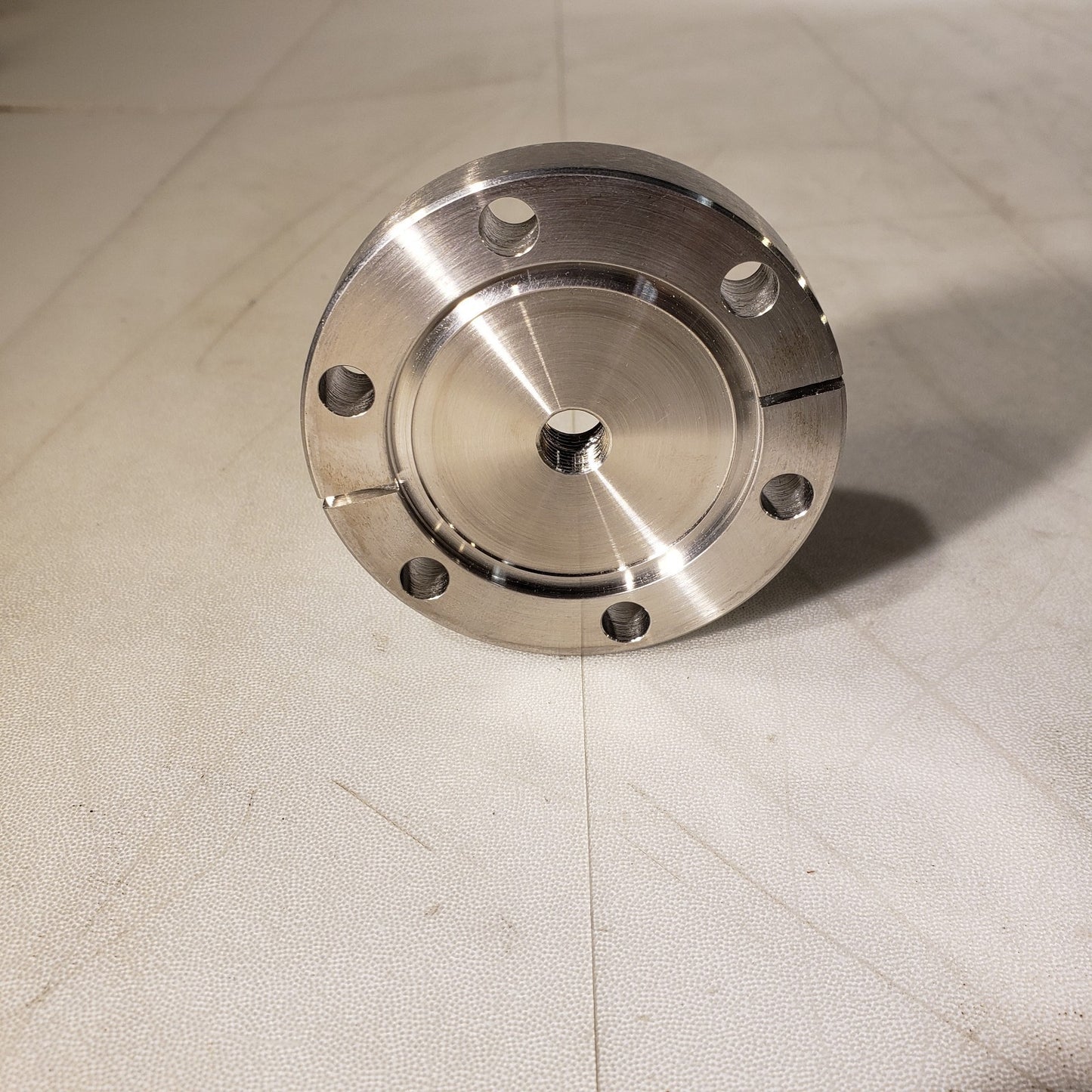 Conflat DN35CF 2.75" CF Flange 1/4" NPT Threaded Adapter UHV Ultra High Vacuum