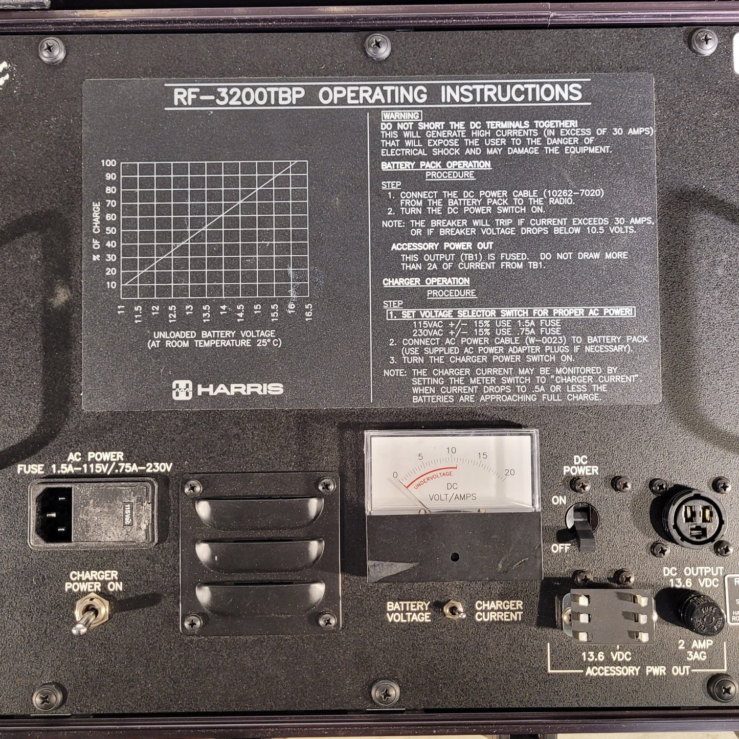 Harris RF-3200E / RF-3200TBP Radio Transceiver w/ Antenna and Battery Pack USB