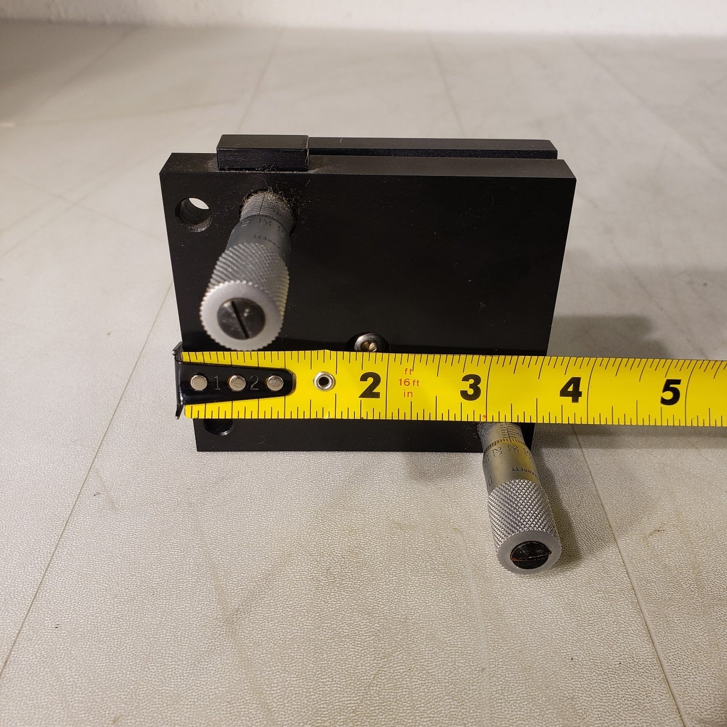 Newport 2-Axis Tilt Stage W/ 2 Daedal Starrett Micrometers 1/2" Hole Spacing