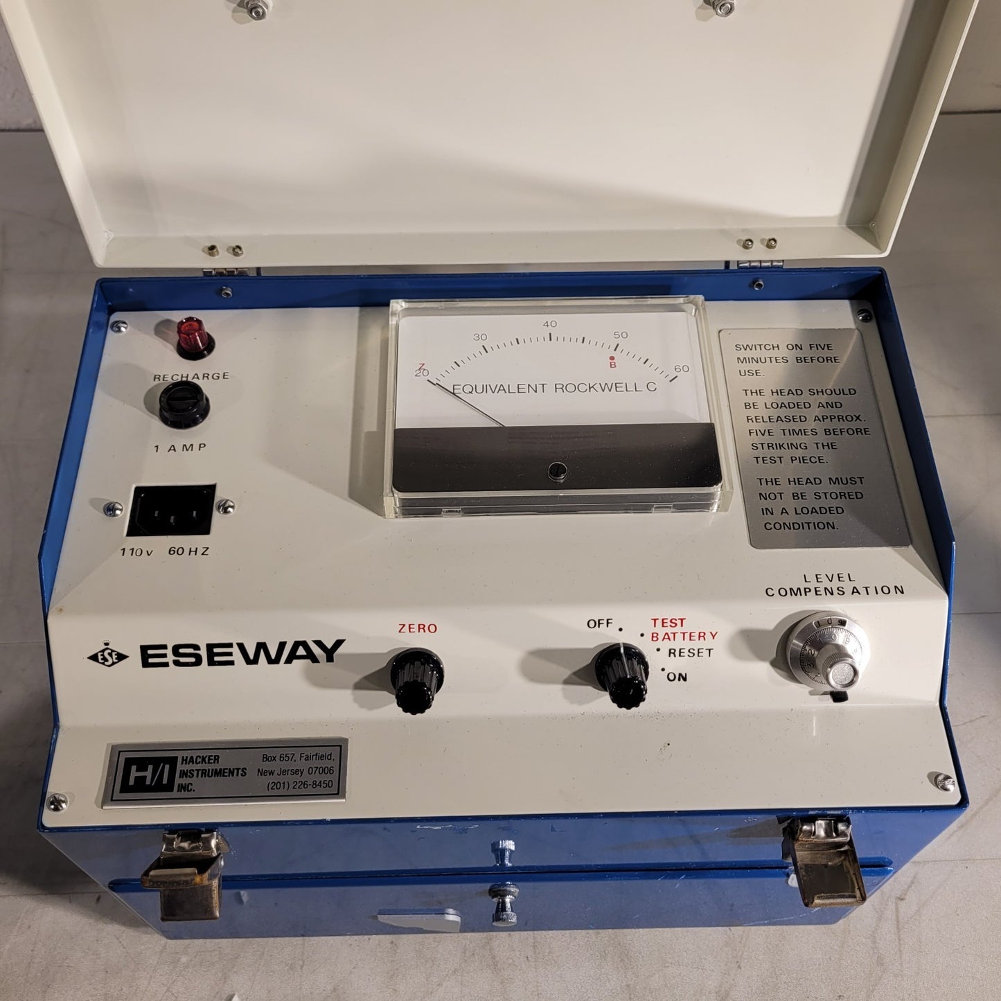 Eseway RC 60 Dynamic Portable Hardness Tester 110V 60CPS