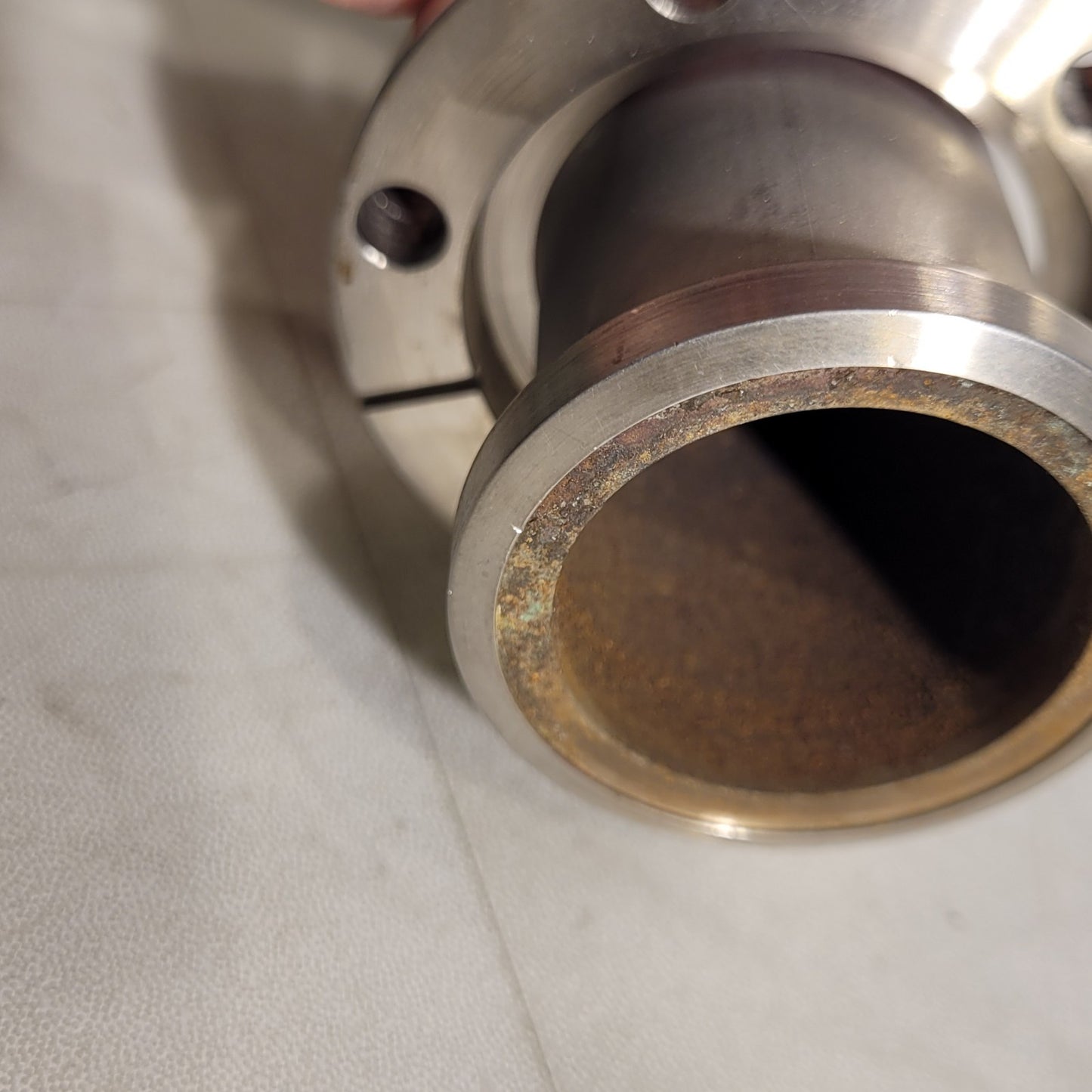 KNIFE EDGE DING- MDC 2.75" Conflat DN35CF Fixed To 2.75" CF Nipple 5" Long SS