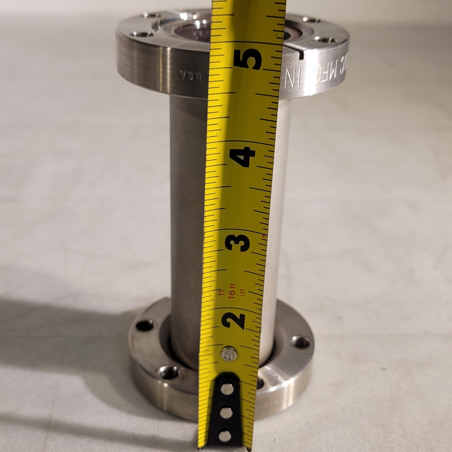 KNIFE EDGE DING- MDC 2.75" Conflat DN35CF Fixed To 2.75" CF Nipple 5" Long SS