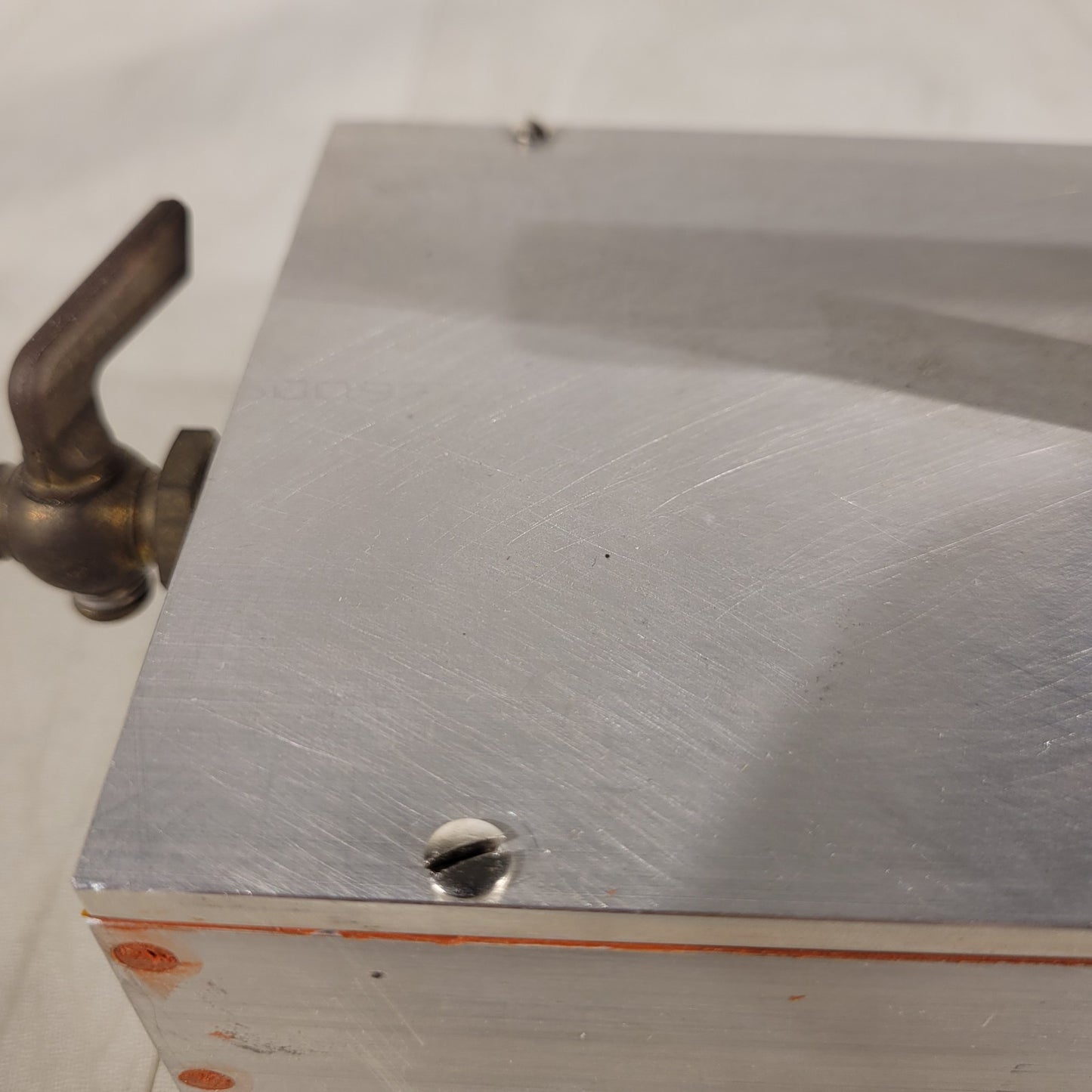 Metal Gas Flow Chamber w/ Air Valve For Microscope Slide Samples 12inX4.5inX3in